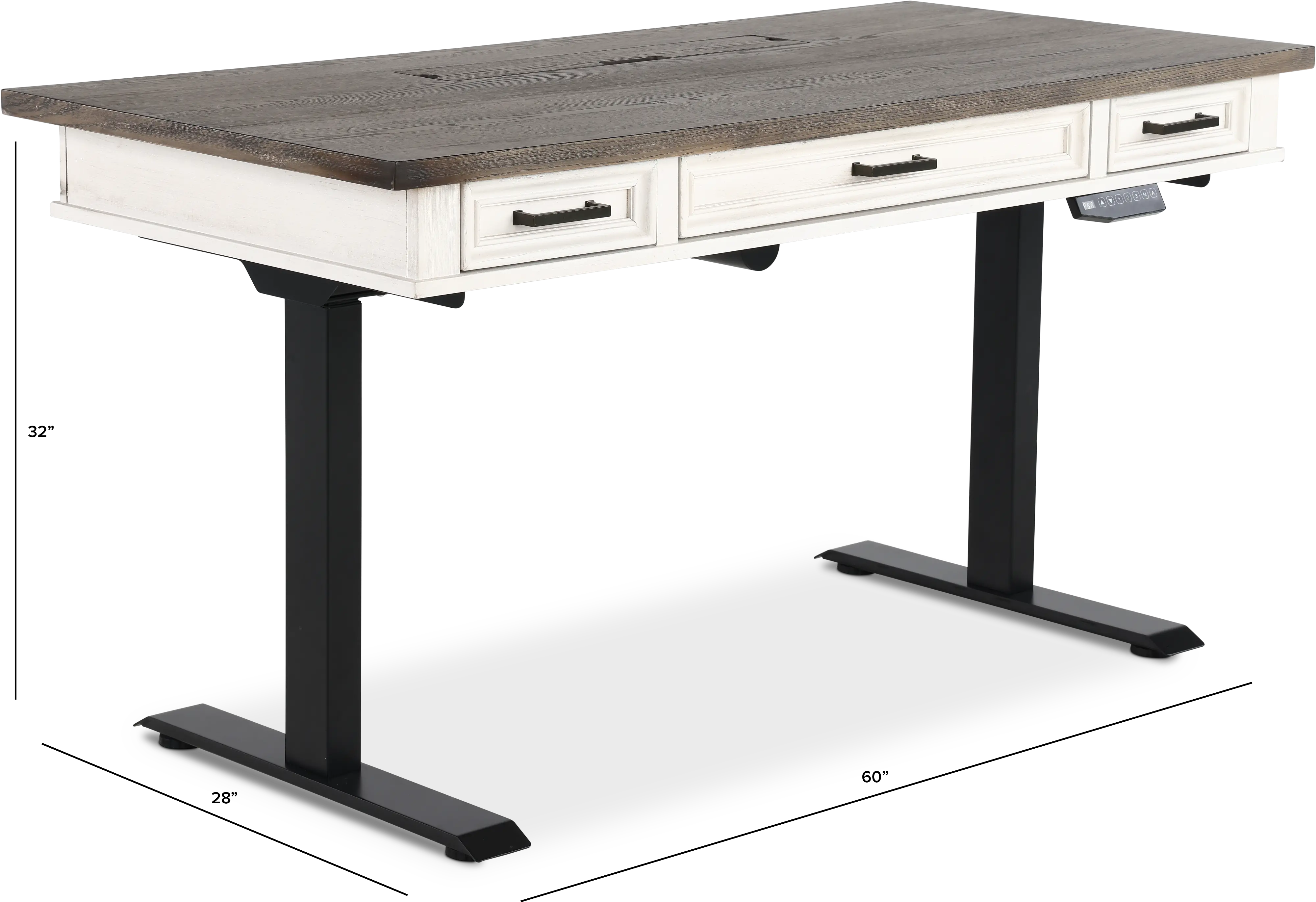 Caraway Antique White Standing Desk-6