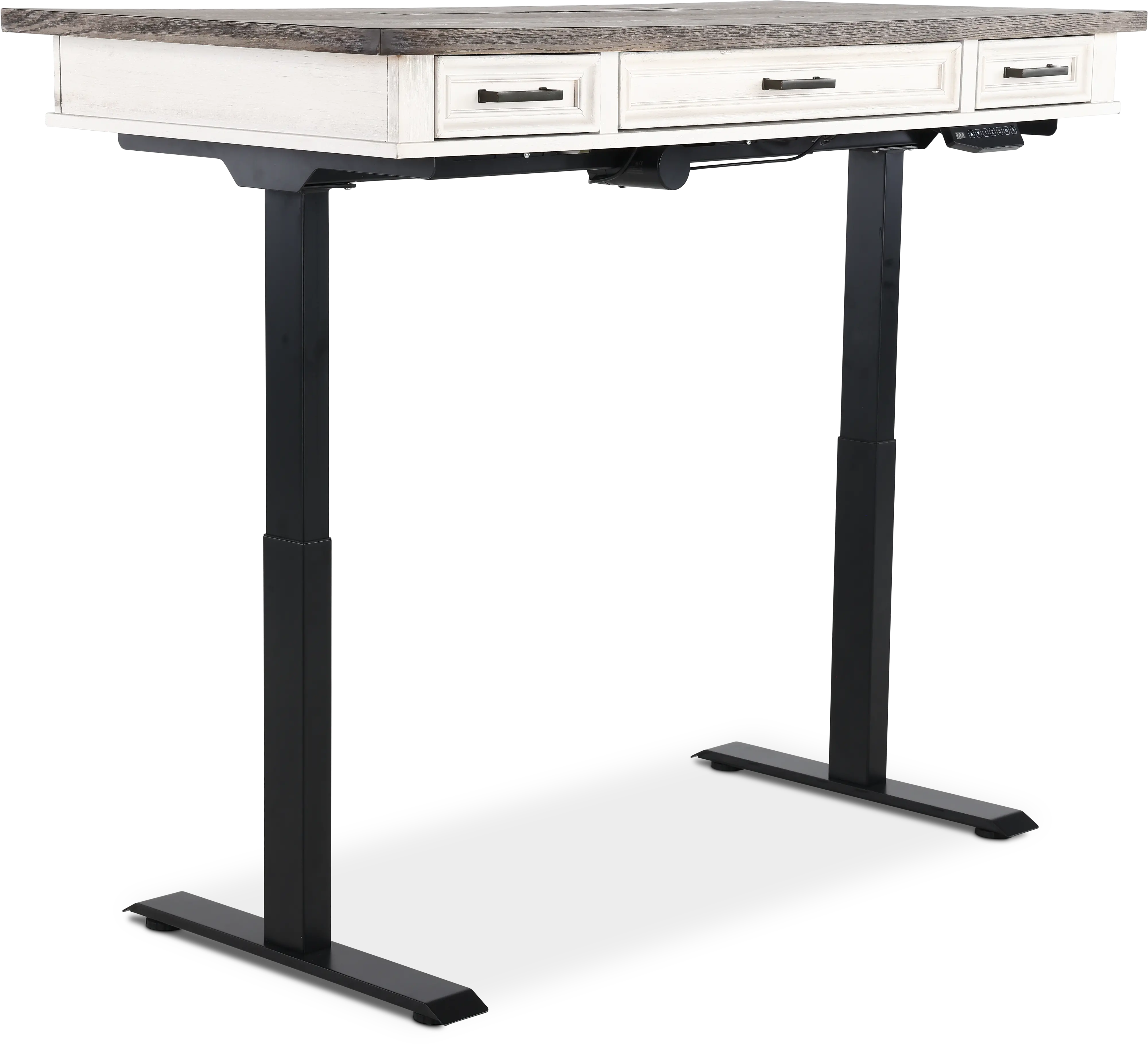 Caraway Antique White Standing Desk-7