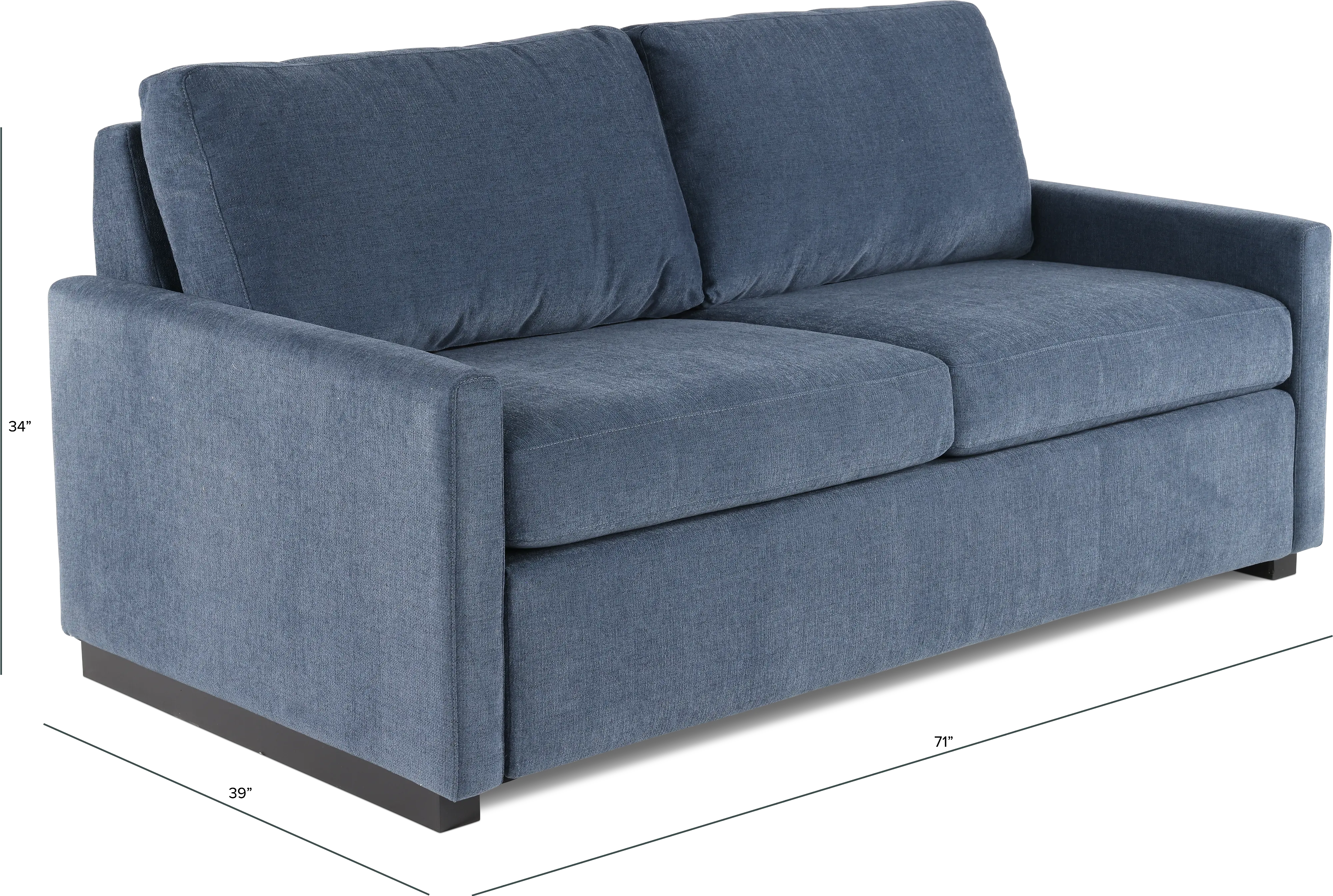 Preston Blue Queen Sofa Bed-3