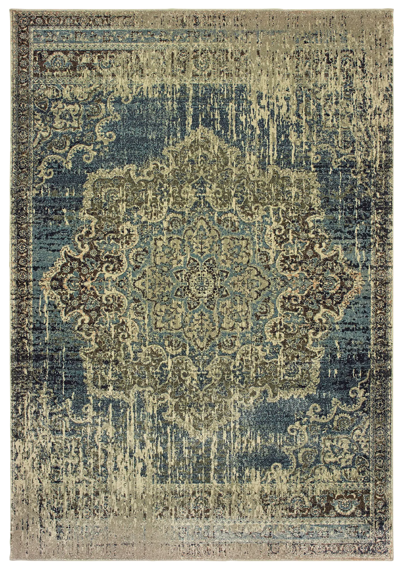 Raleigh 8 x 11 Navy Blue Area Rug-1