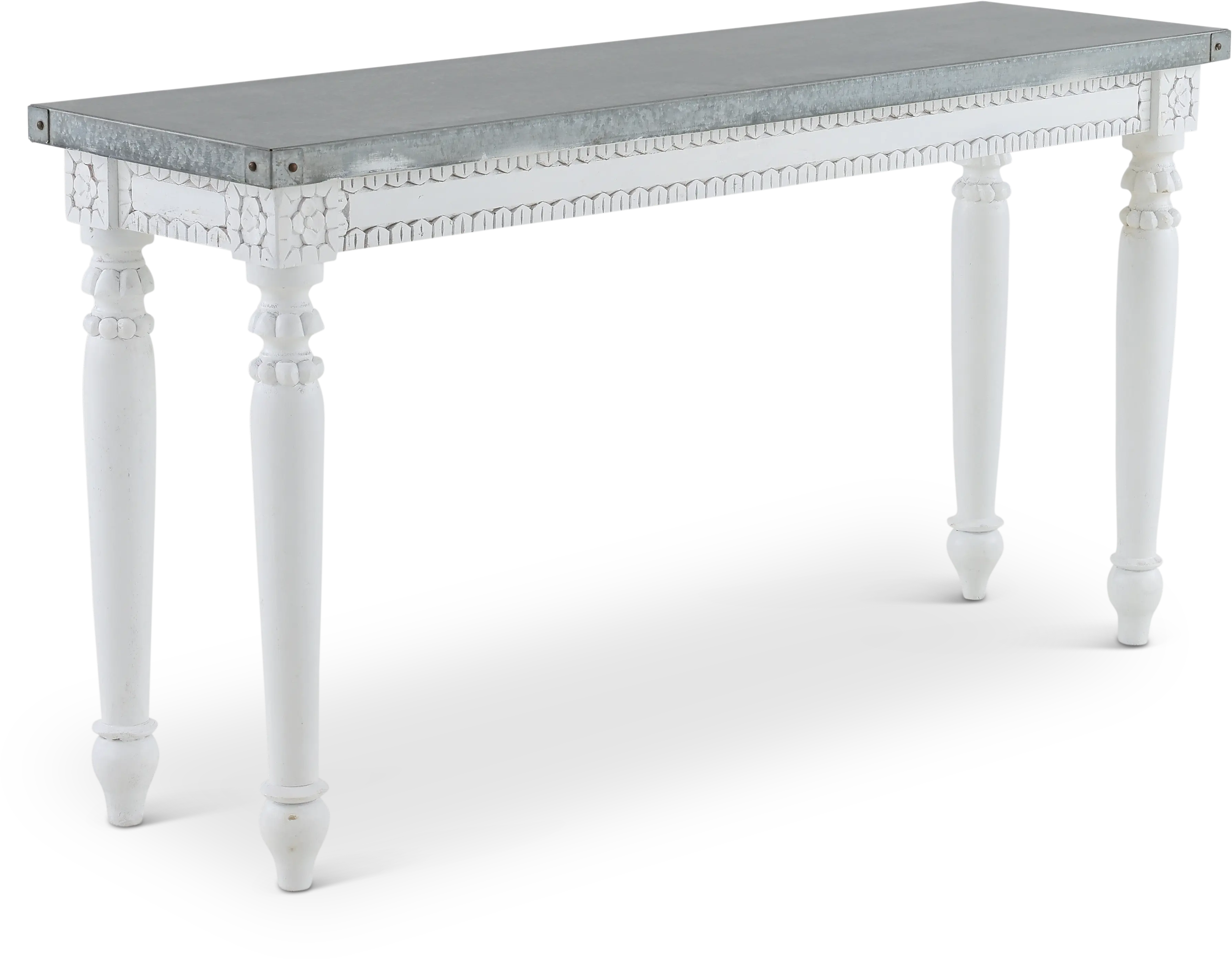 Tatum Sofa Table with Metal Top-4