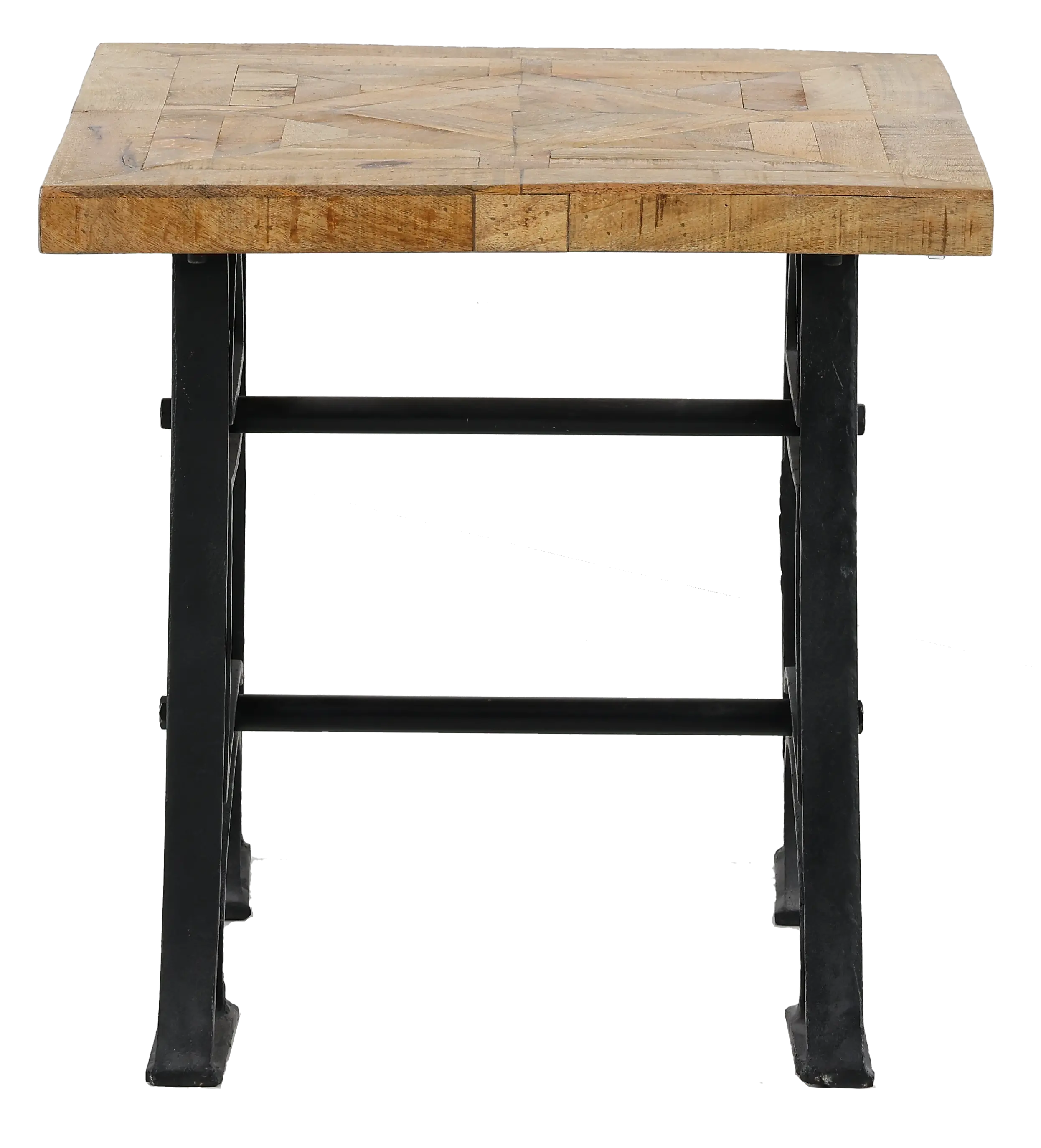 Unwin Industrial Reclaimed Wood End Table-5