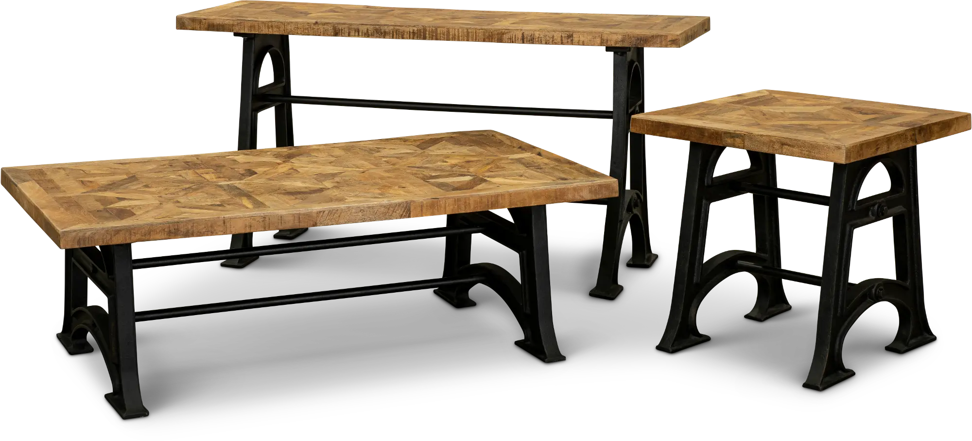 Unwin Industrial Reclaimed Wood End Table-9