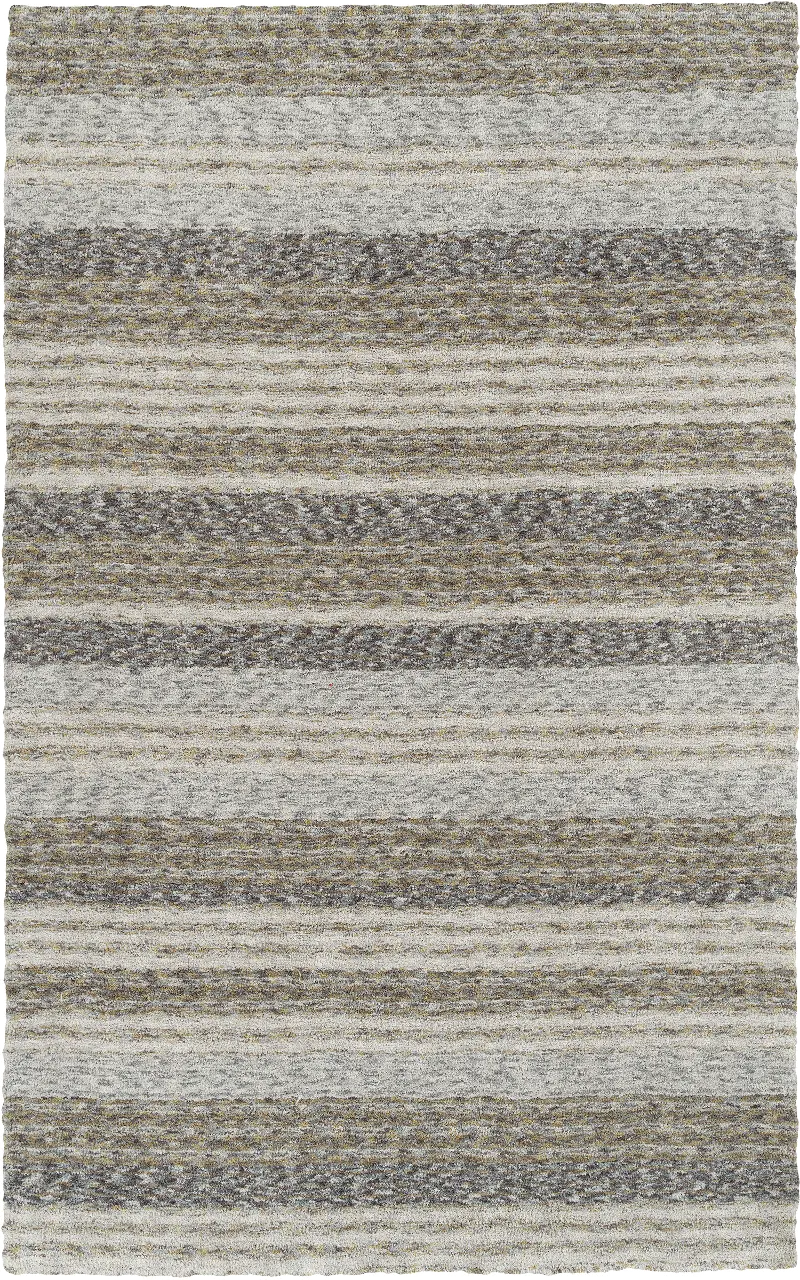 Joplin 5 x 8 Striped Shag Pewter Gray Area Rug