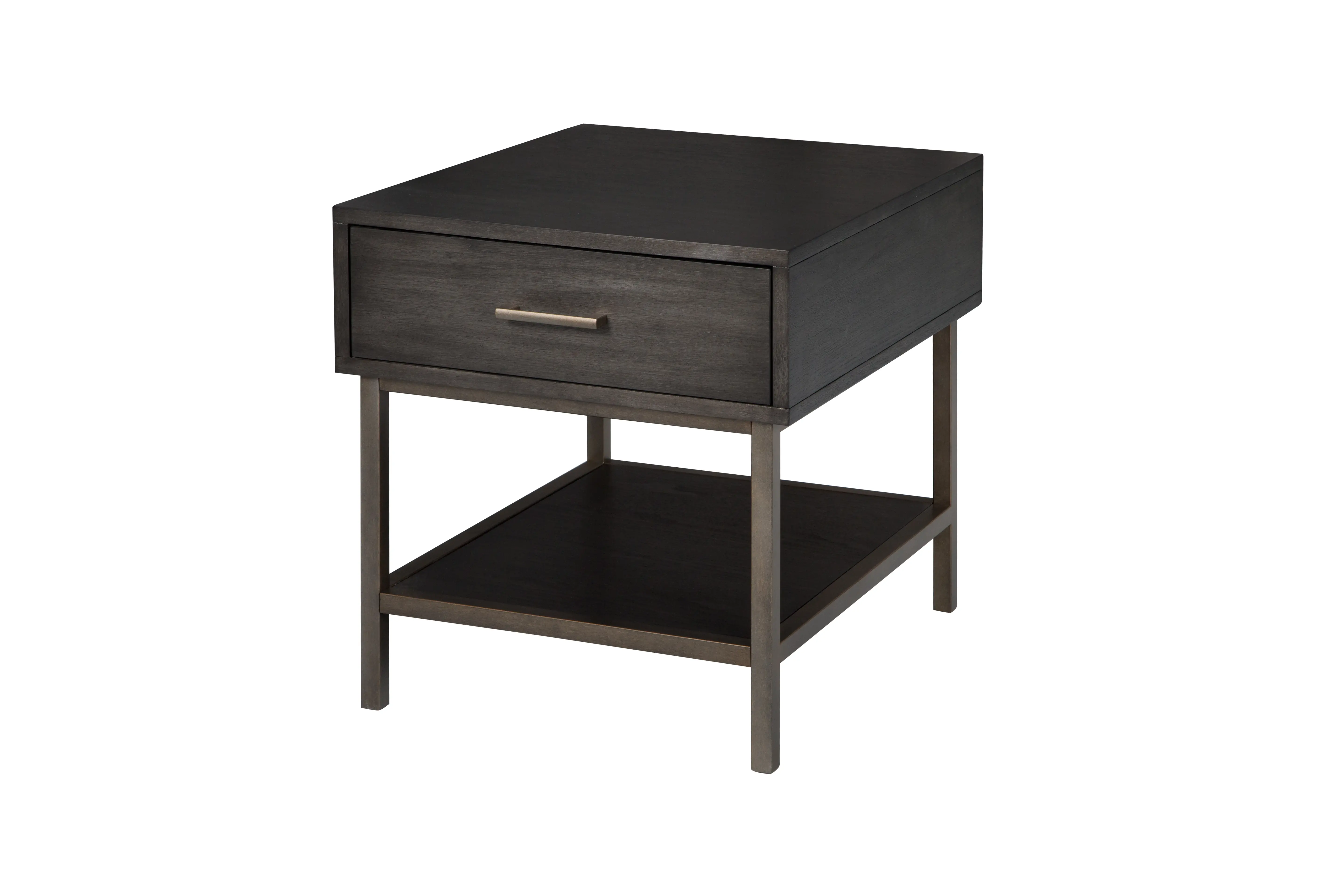Retro Dark Walnut End Table - Fulton-1