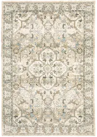Andorra 8 x 11 Beige and Ivory Area Rug
