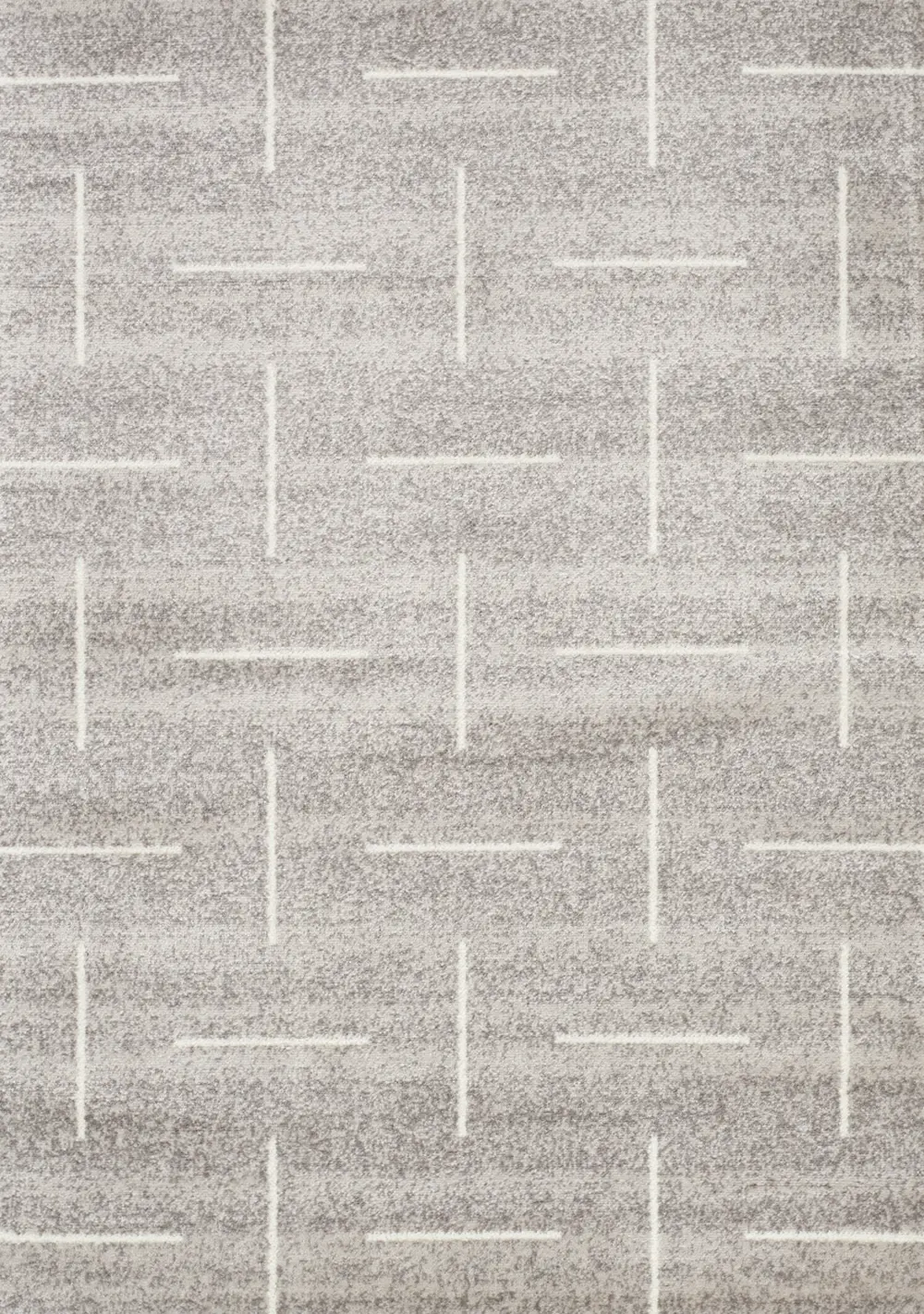 Merit 4 x 6 Small Gray and Cream Contemporary Area Rug-1