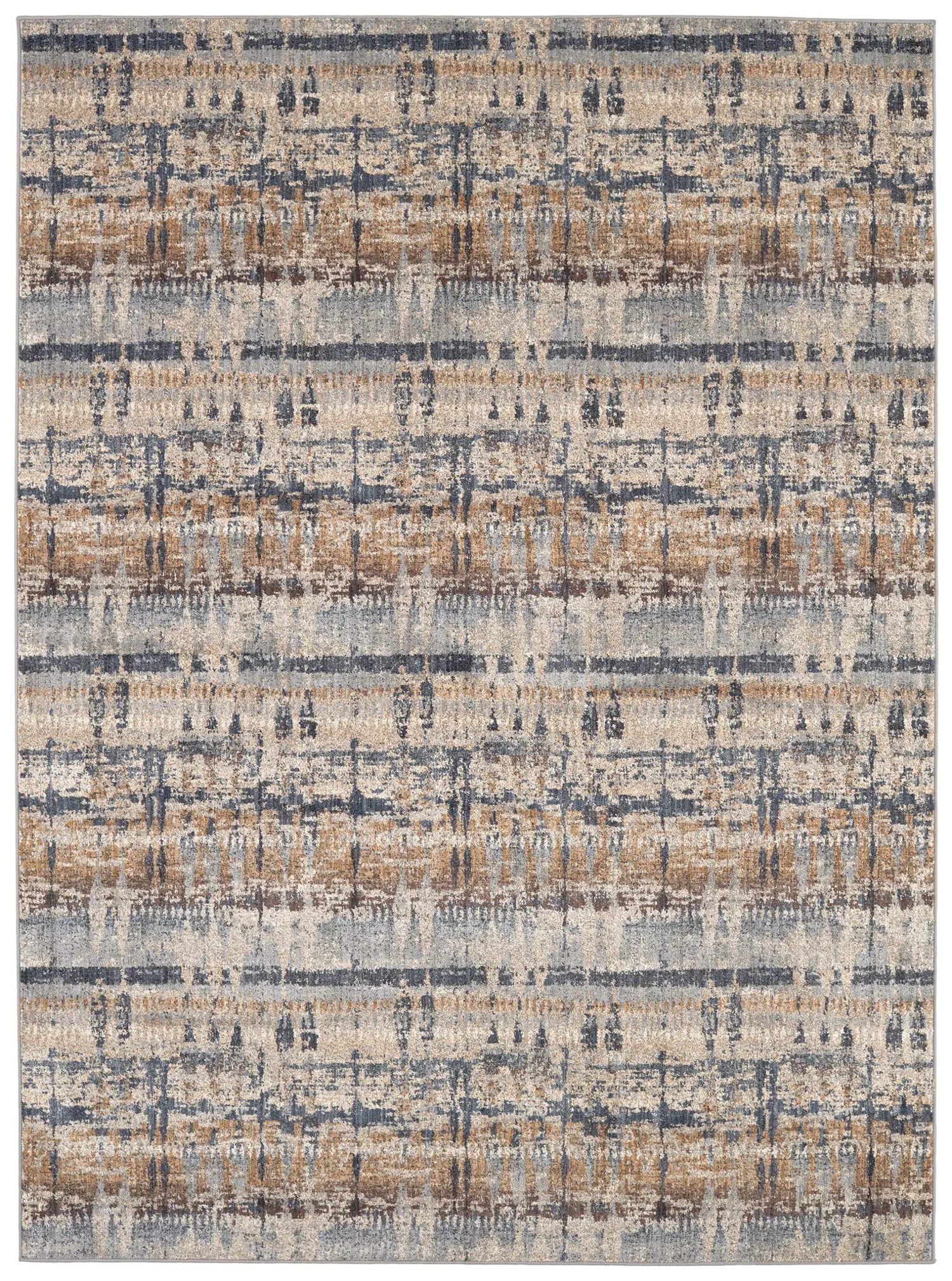91675-50128/5X8/KALE Scott Living Expressions 5 x 8 Kaleidoscopic Denim Blue Rug-1