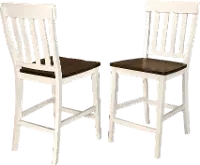 Mariposa White Slat Back Counter Height Stool