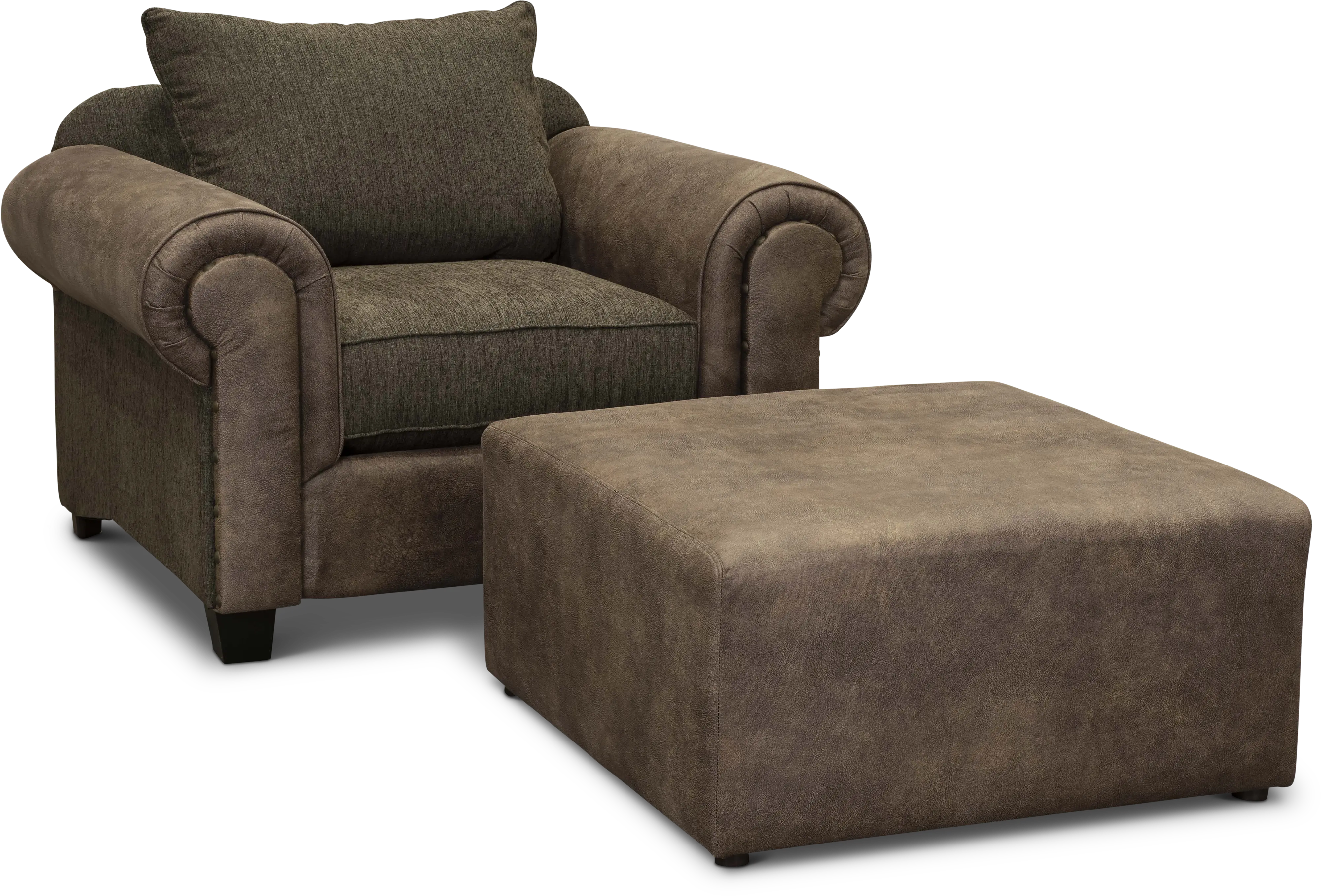 Traditional Two-Tone Brown Chair - Lonestar-2