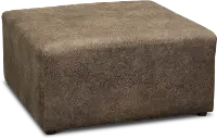 Traditional Pecan Brown Cocktail Ottoman - Lonestar