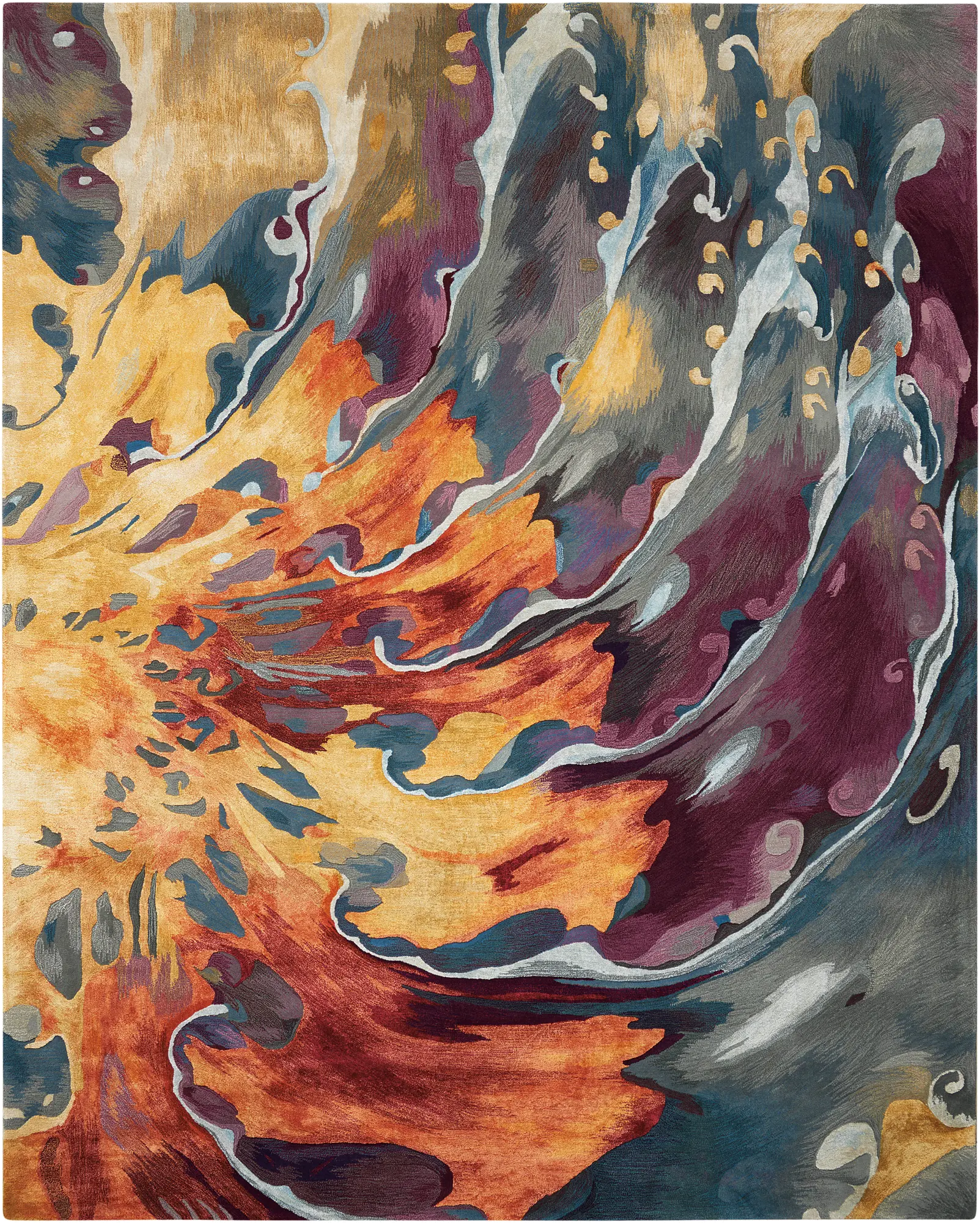 Prismatic 8 x 10 Orange, Crimson and Purple Area Rug-1