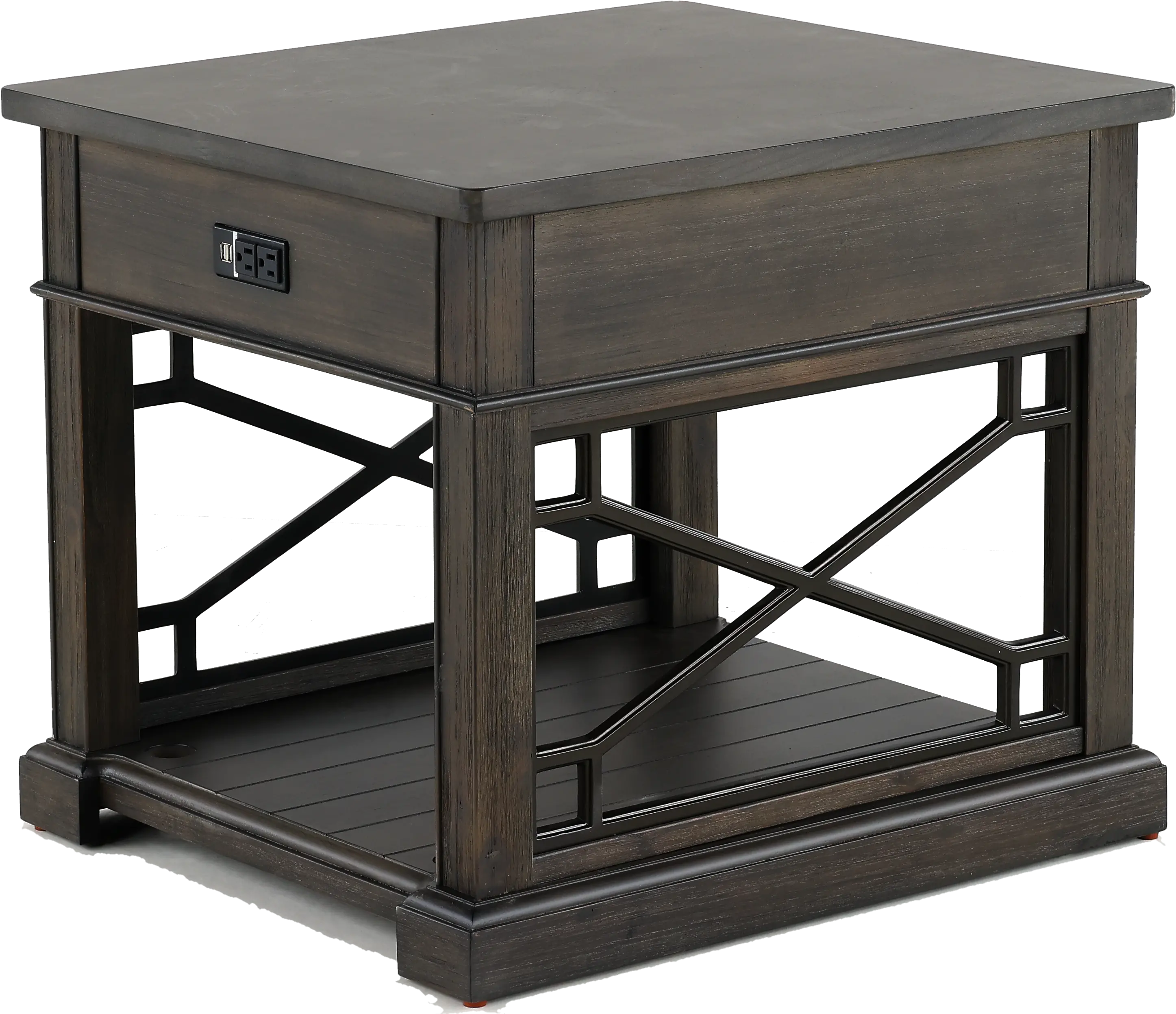 Sun Smokey Gray End Table-6