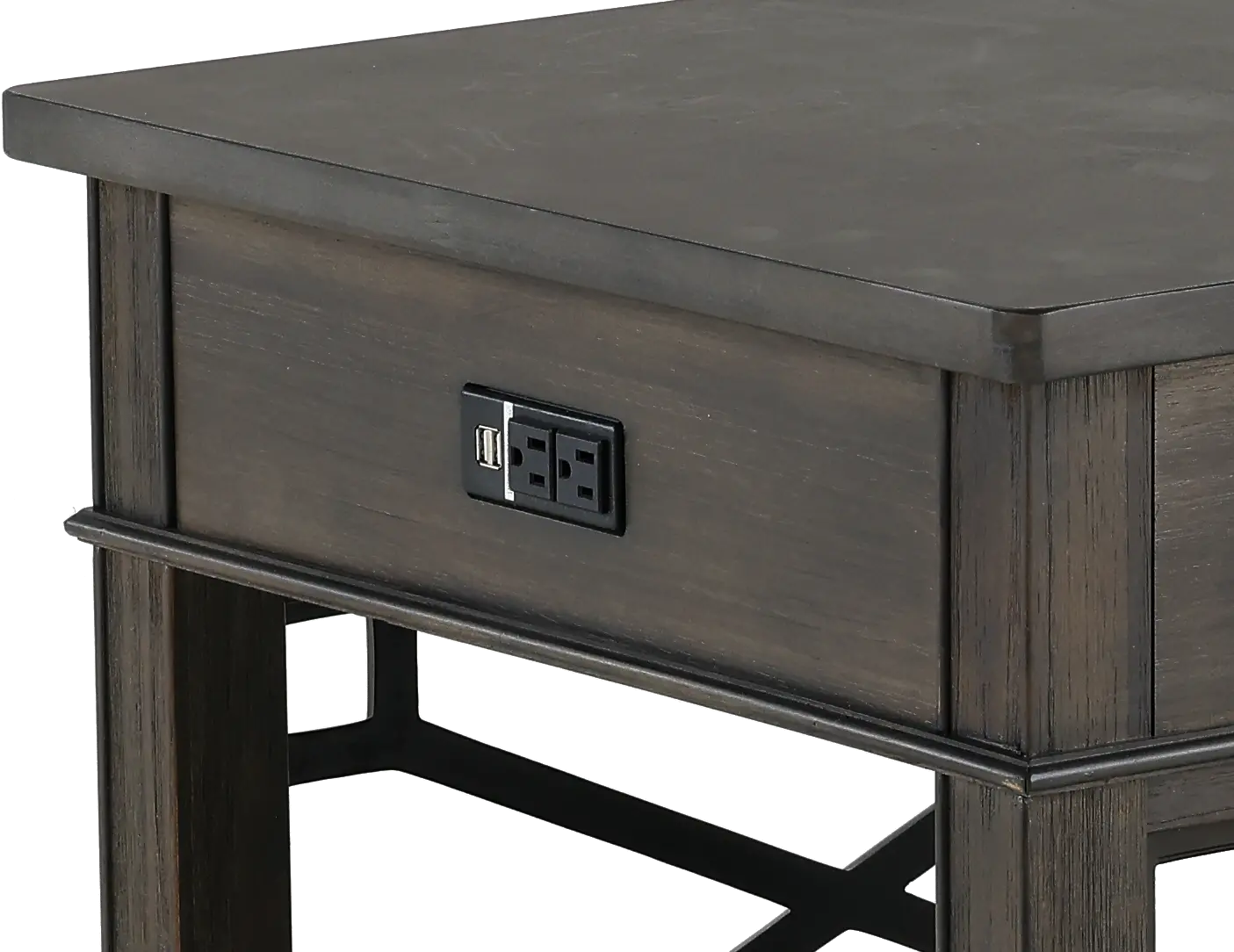 Sun Smokey Gray End Table-8