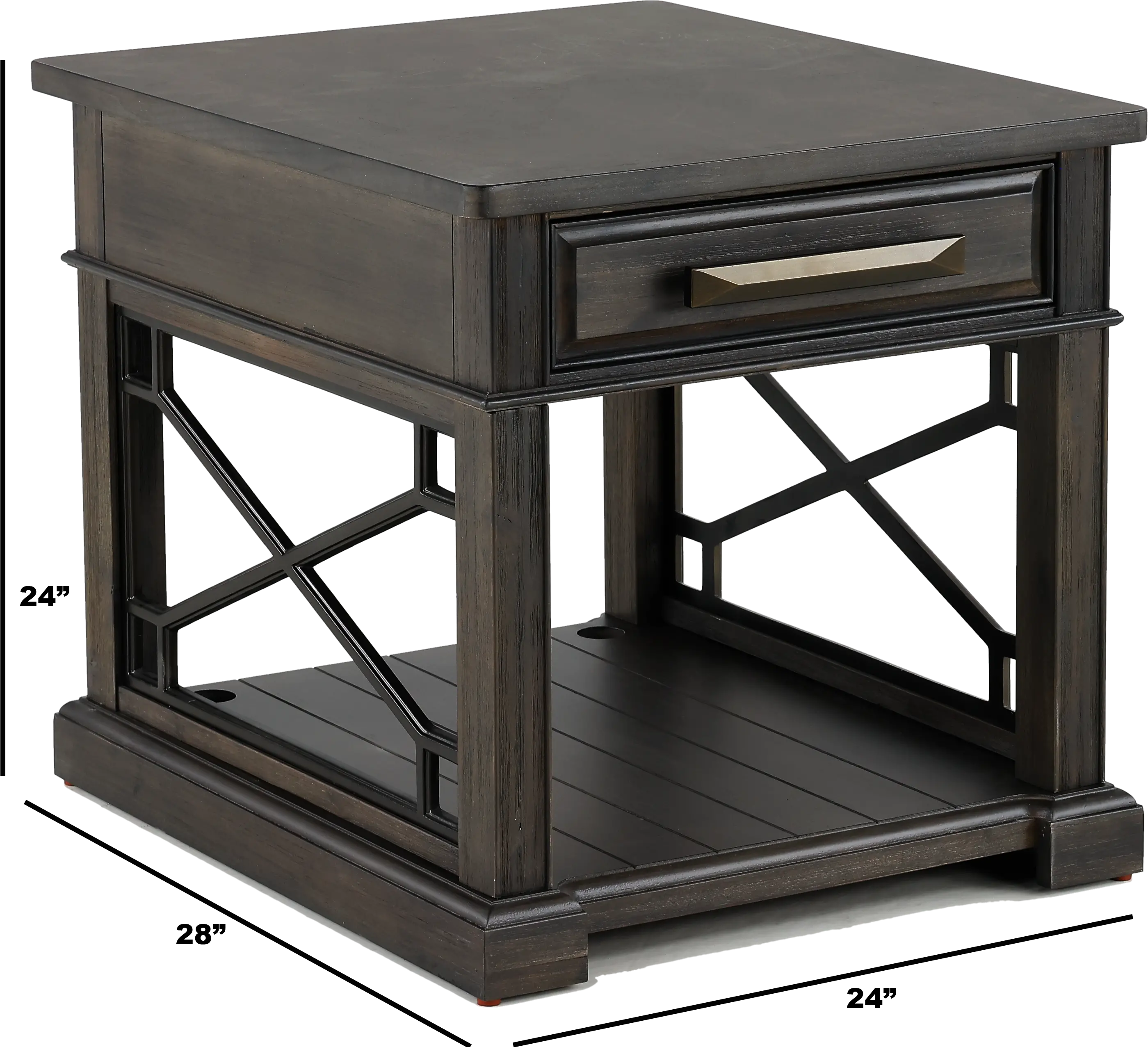 Sun Smokey Gray End Table-3