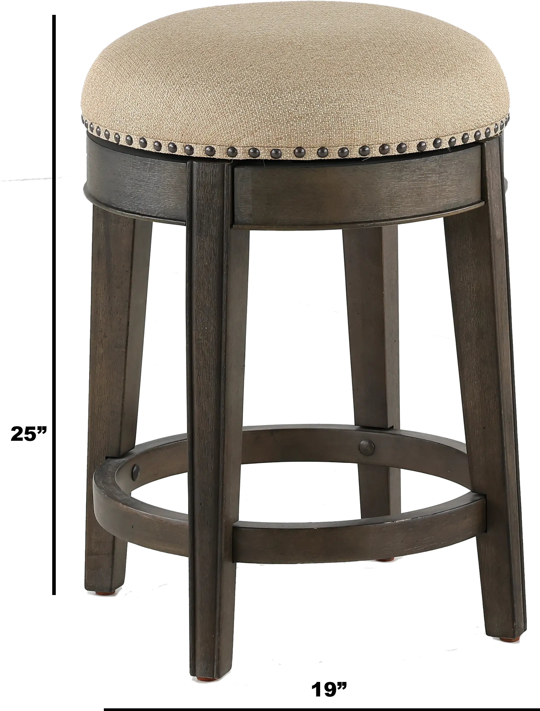 Sun Smokey Gray Swivel Stool-3