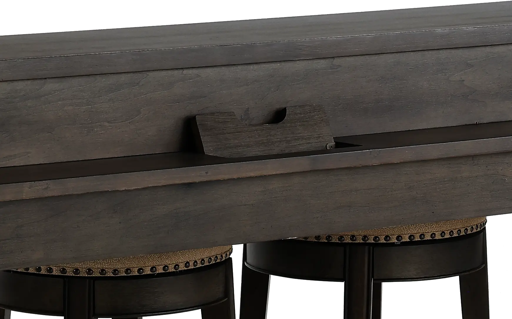 Sun Smokey Gray Console Table with 3 Barstools-5