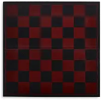 Deep Red and Black Checker Set with Board