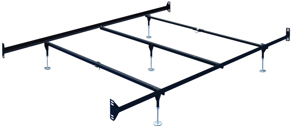 Brown Steel Queen Bed Frame - Double-End