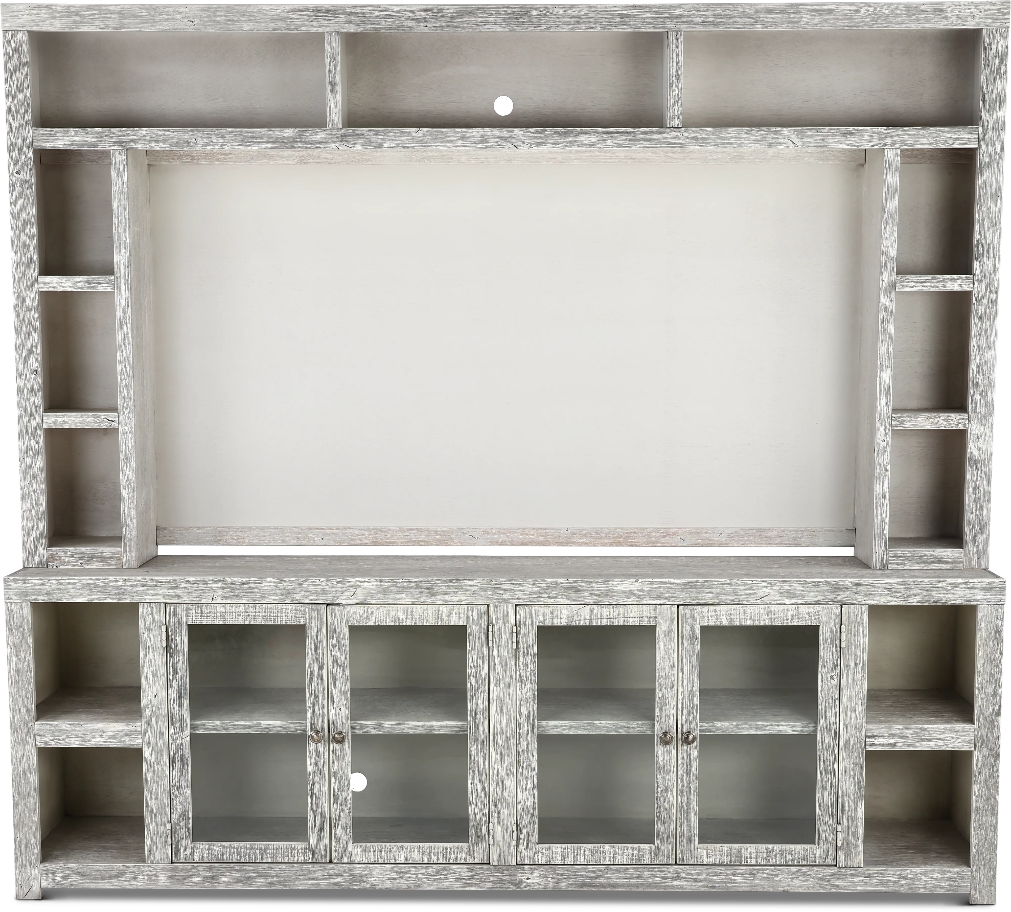 Avery Loft Limestone Gray 2 Piece Entertainment Center-1