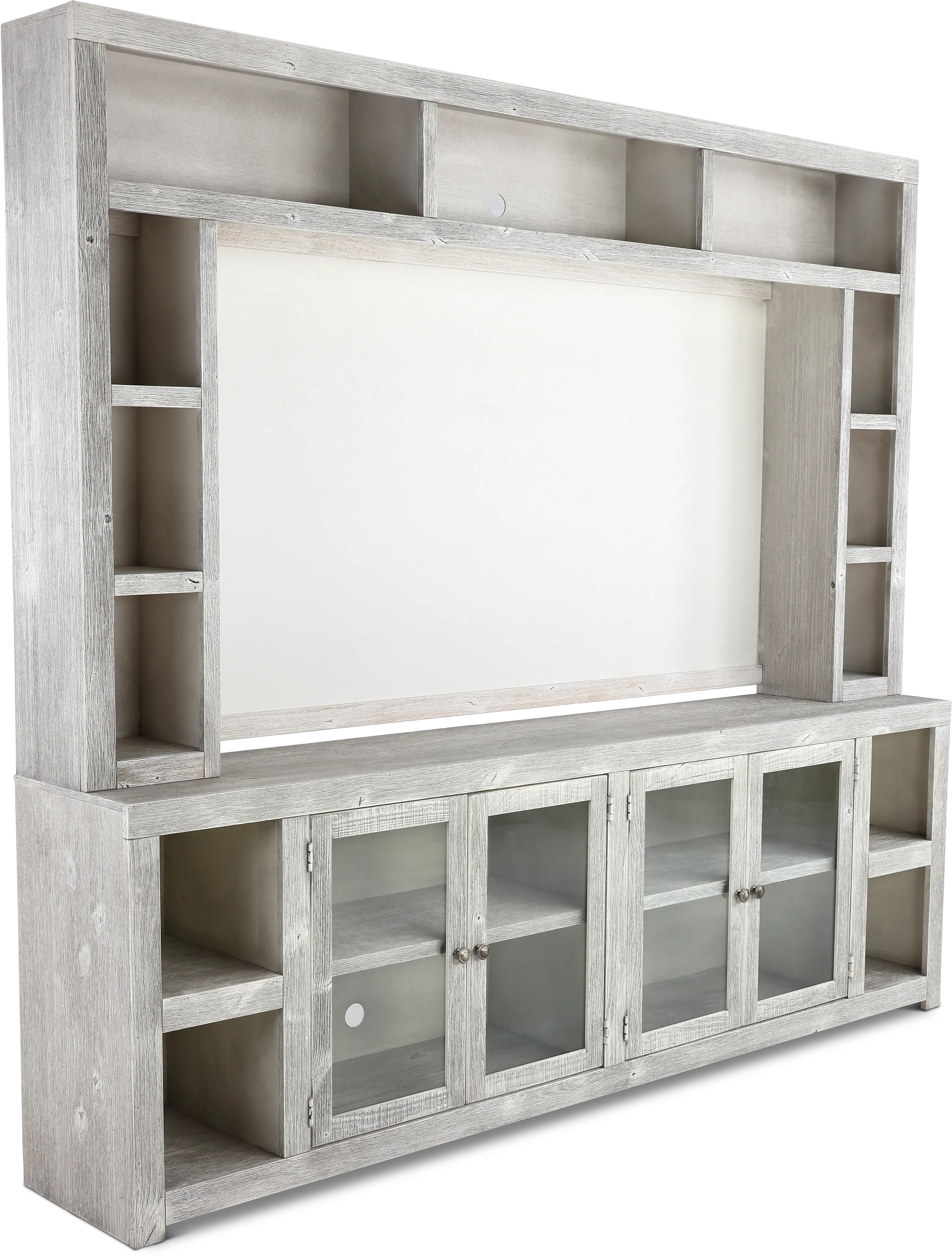 Avery Loft Limestone Gray 2 Piece Entertainment Center-5