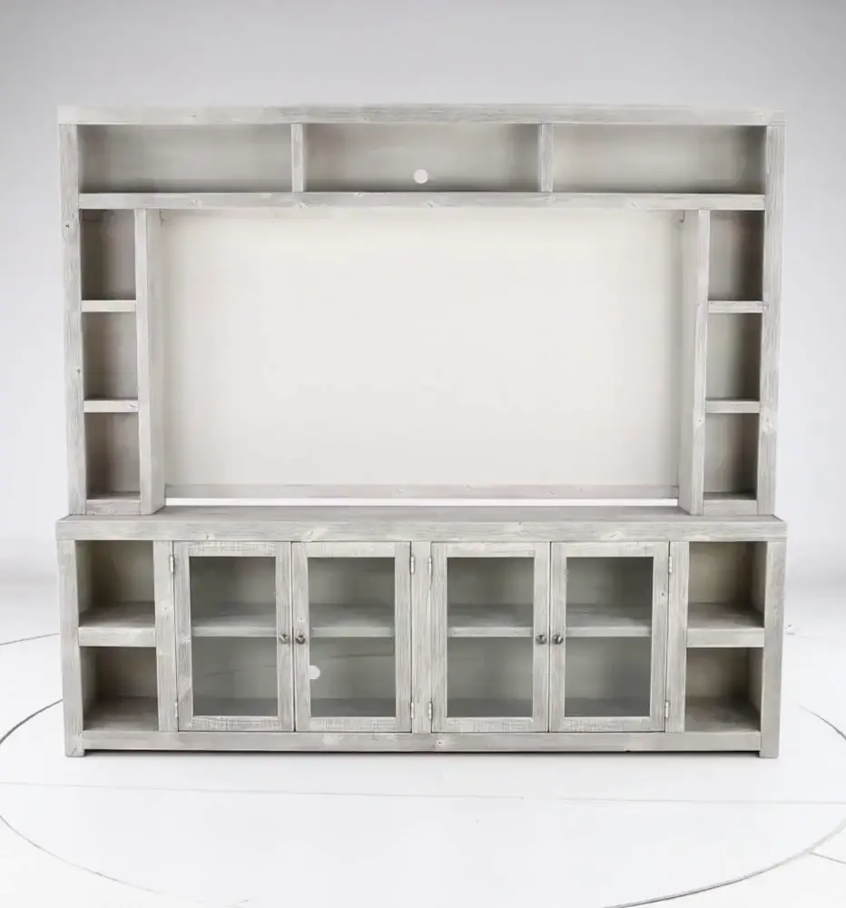 Avery Loft Limestone Gray 2 Piece Entertainment Center-6