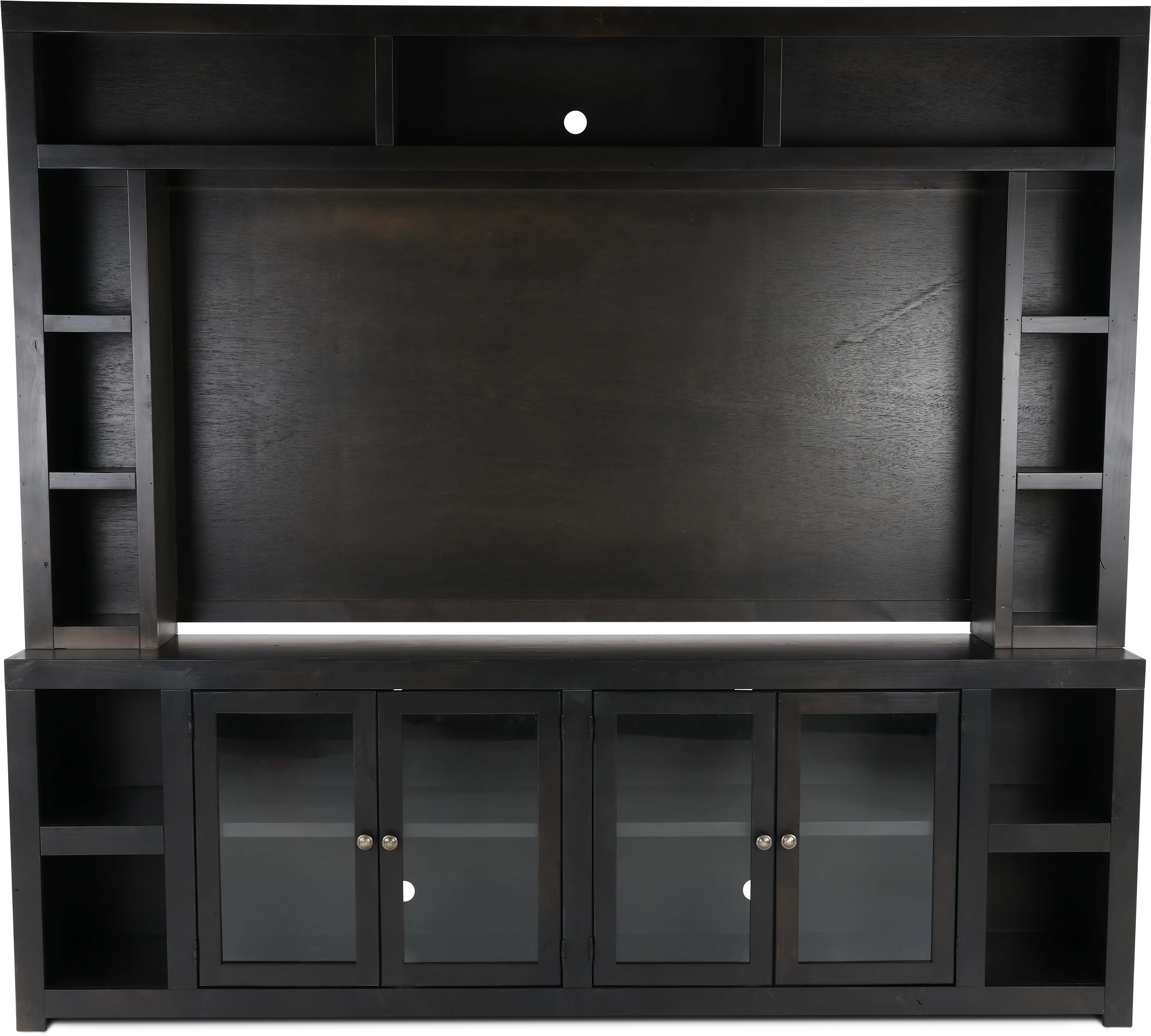 Avery Loft Ghost Black 2 Piece Entertainment Center-1
