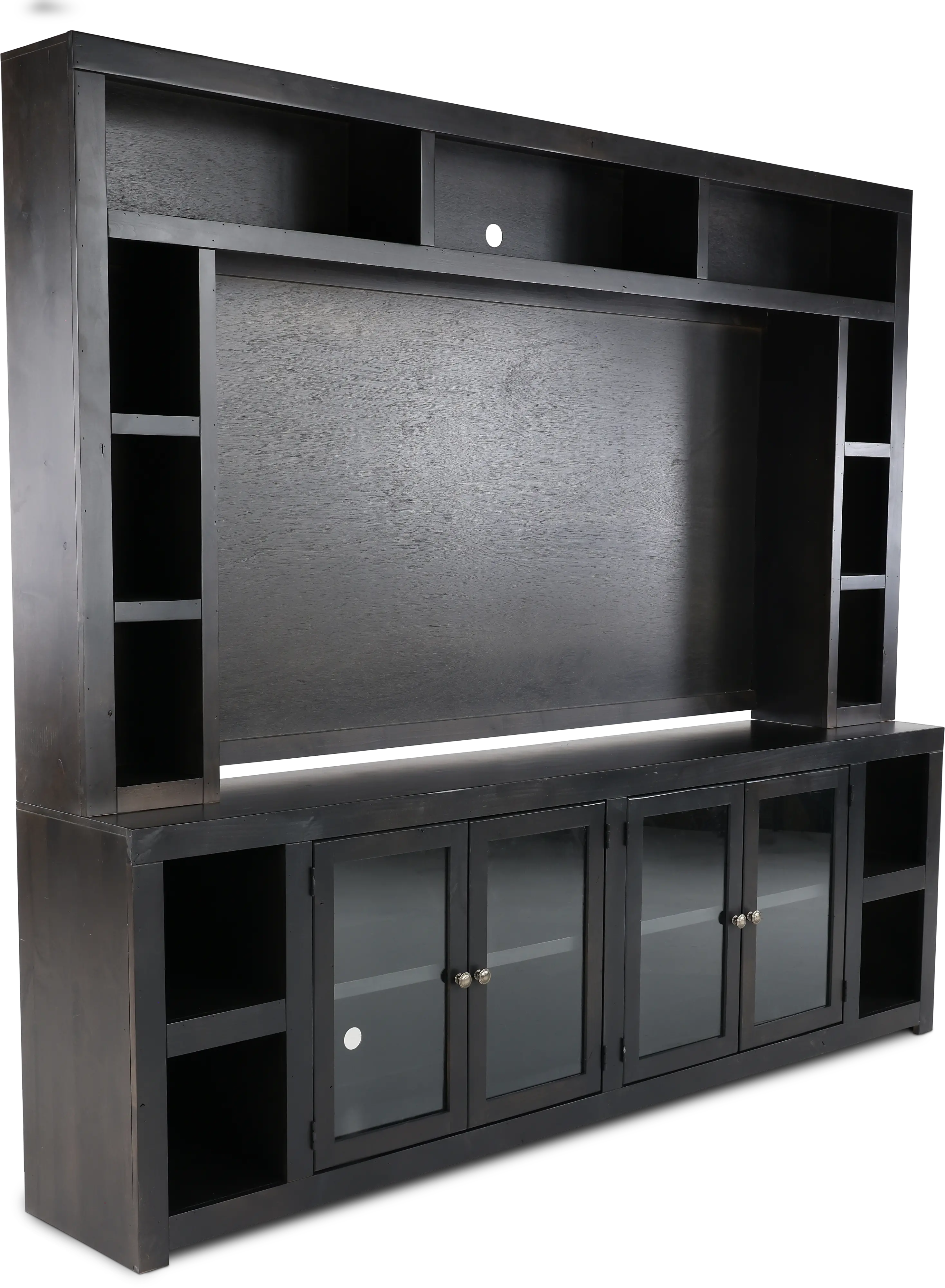 Avery Loft Ghost Black 2 Piece Entertainment Center-4