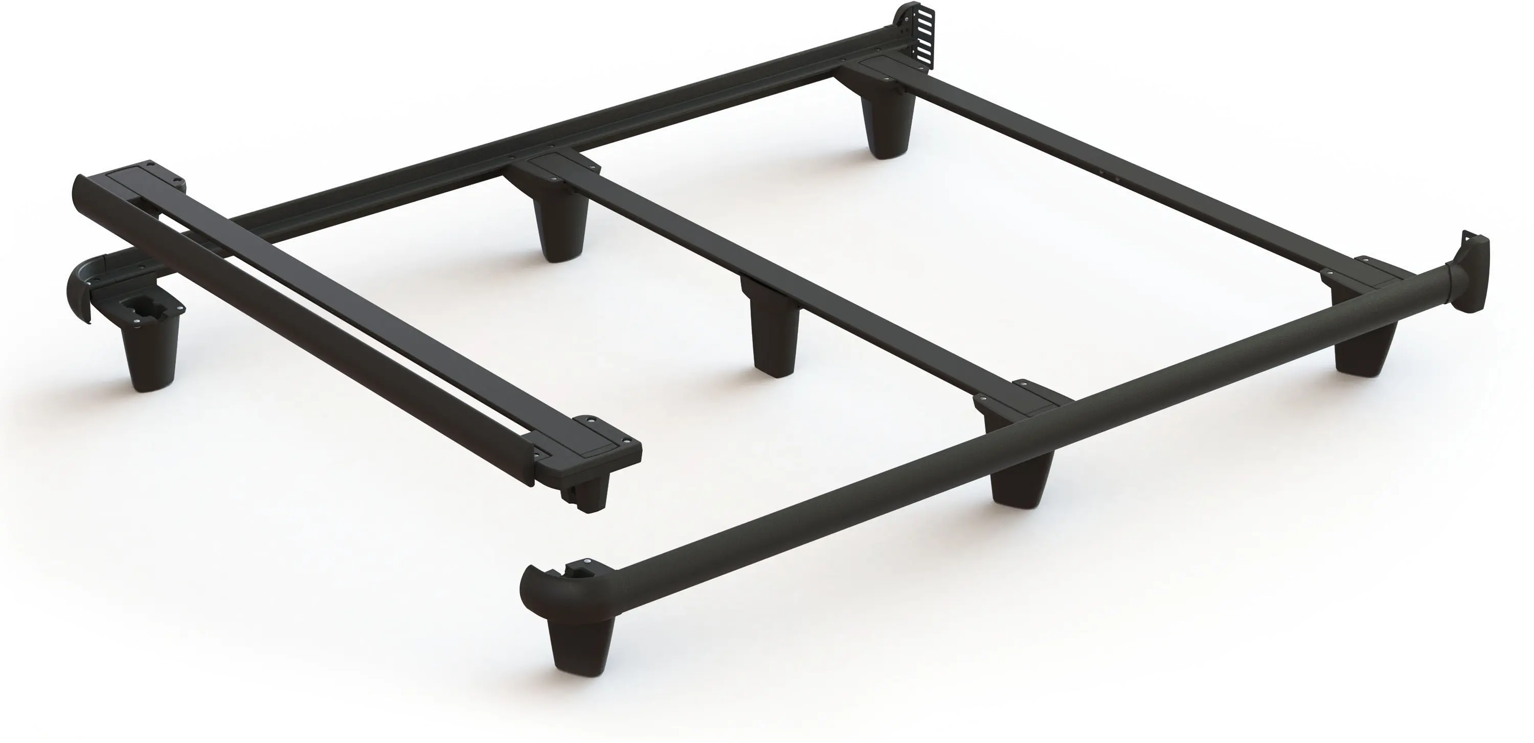 emBrace 360 Designer Wrap Around King Size Bed Frame - Black-1