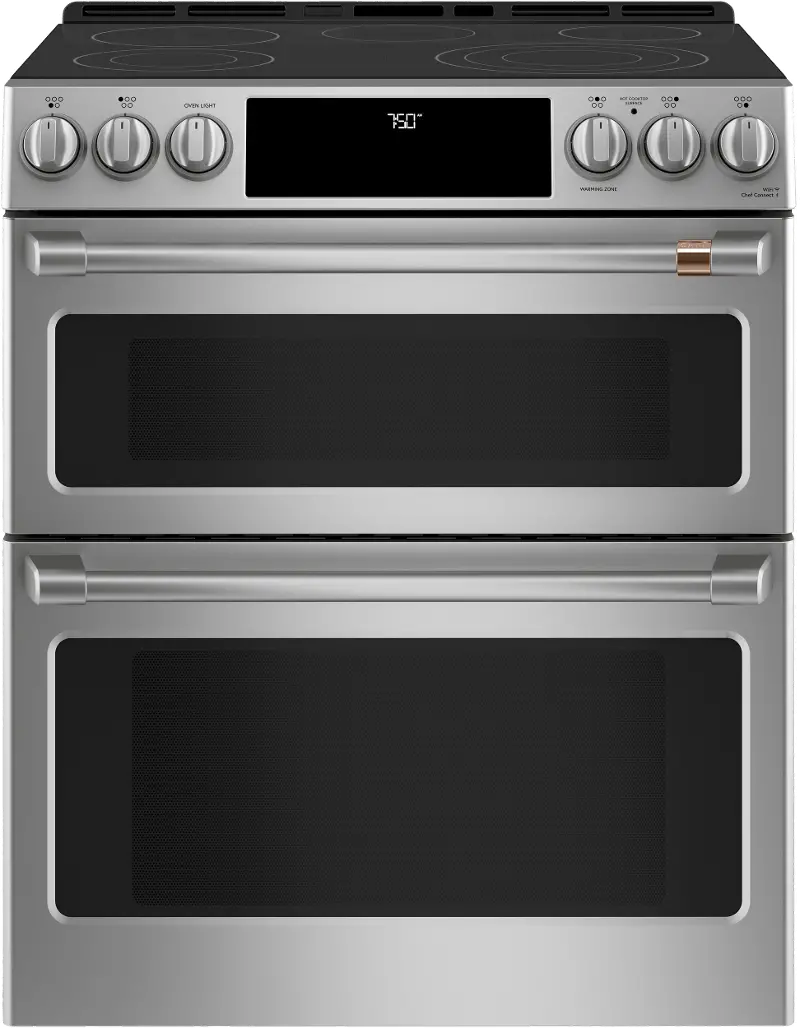 Cafe 6.7 cu ft Electric Double Oven Range - Stainless Steel