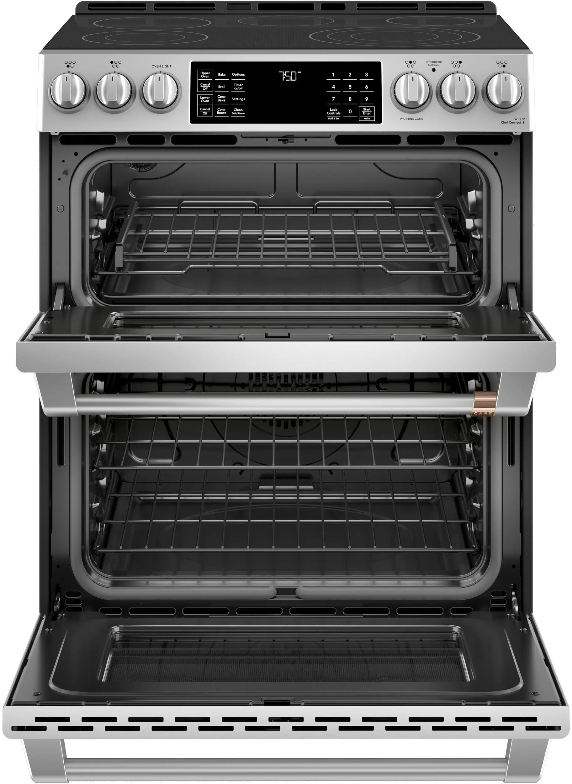 CES750P2MS1 Cafe 6.7 cu ft Electric Double Oven Range - Stainless Steel-3
