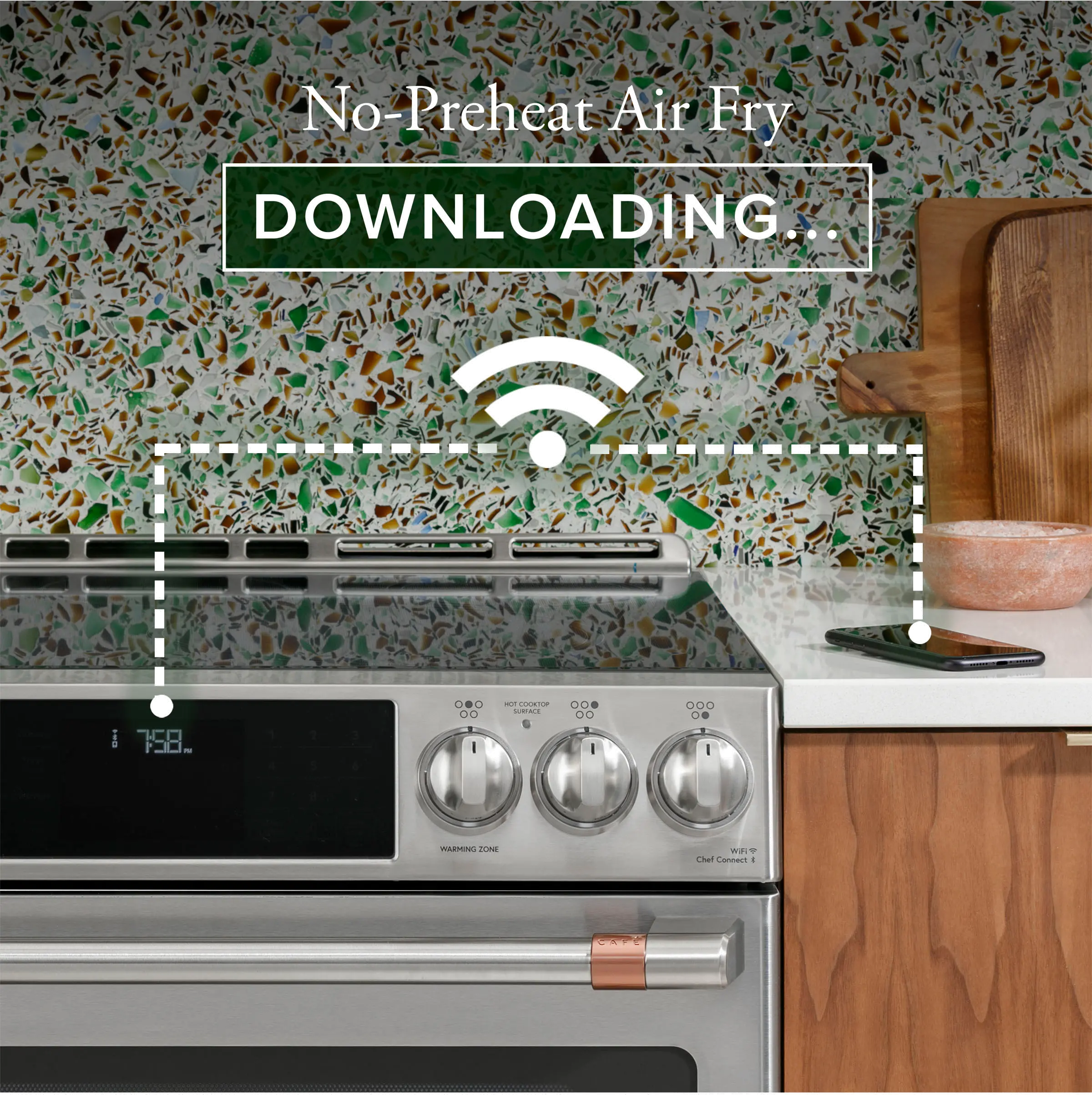 CES750P2MS1 Cafe 6.7 cu ft Electric Double Oven Range - Stainless Steel-2