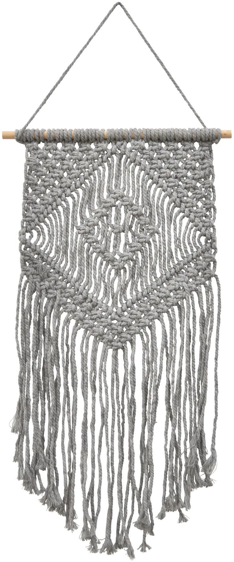 24 Inch Gray Macrame Wall Hanging Decor-1