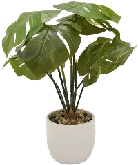 19  Faux Greenery Arrangement in a Round Pot