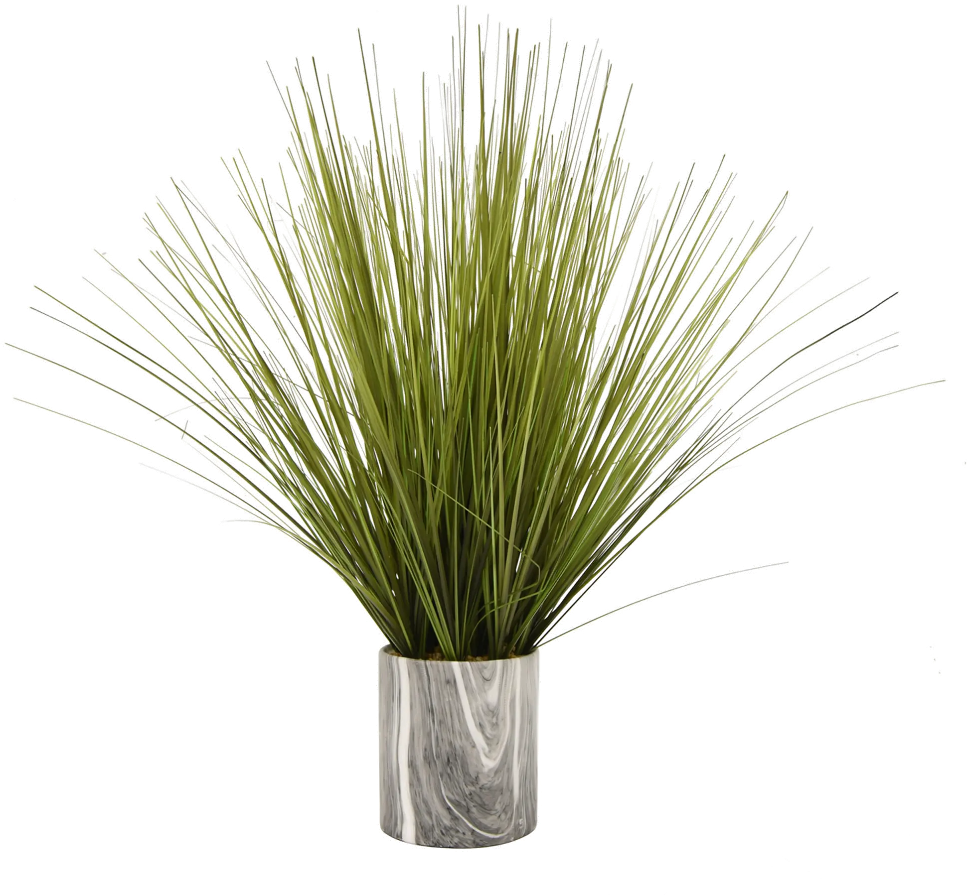 27  Faux Grass Arrangement in Round Marble Pot-1
