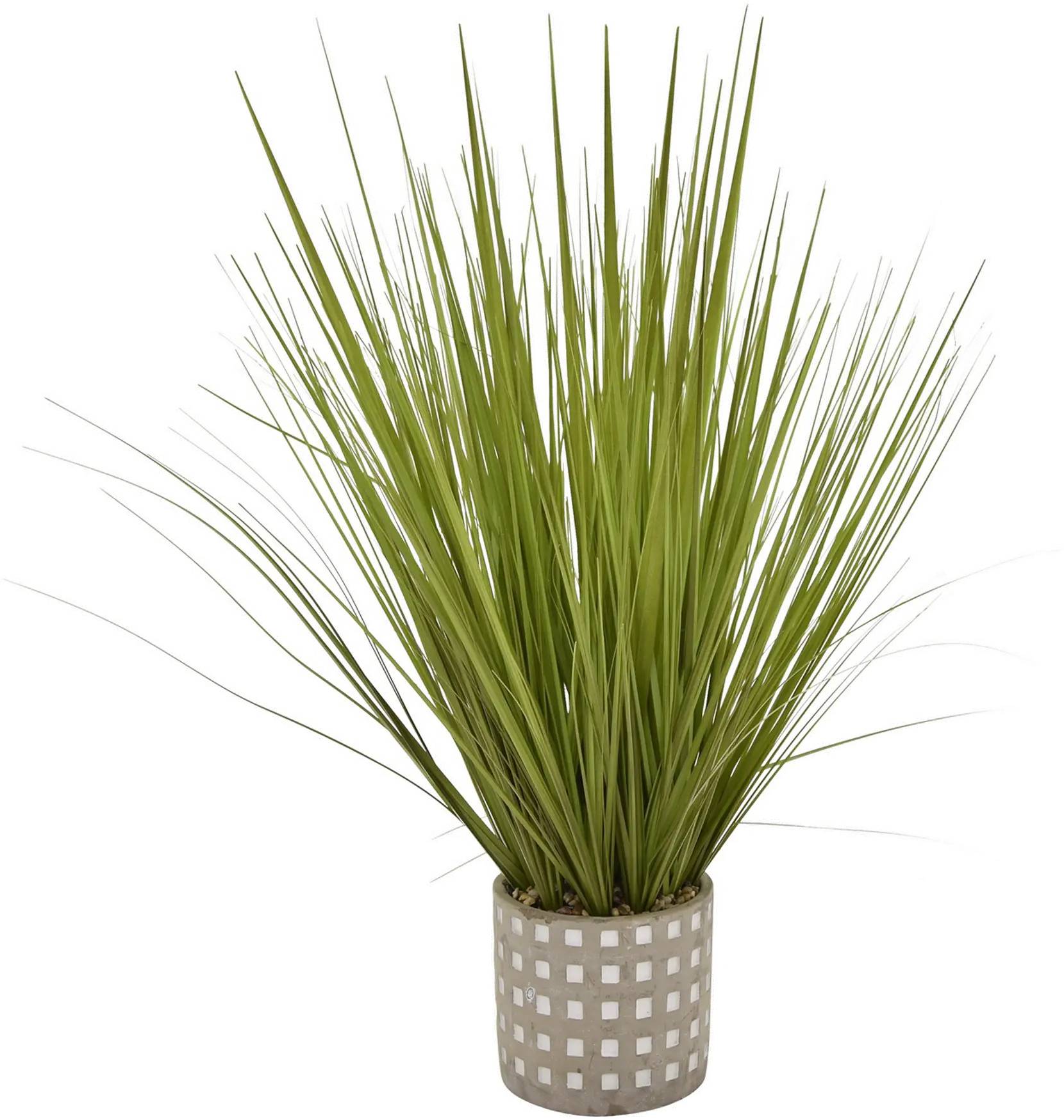 28  Faux Green Grass Arrangement in Round Pot-1