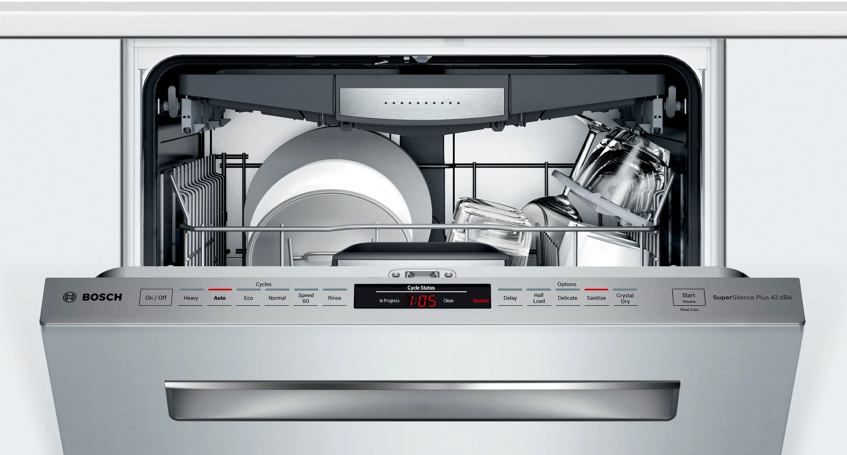 SHPM78Z55N Bosch 800 Series Top Control Dishwasher - Stainless Steel-3