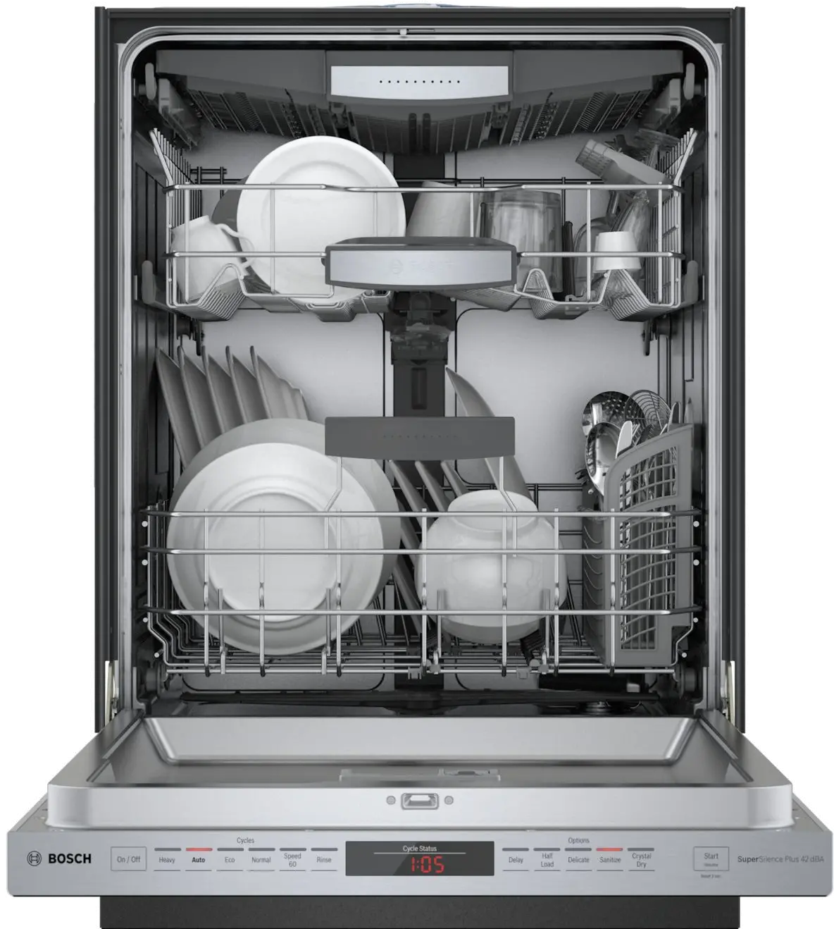 SHPM78Z55N Bosch 800 Series Top Control Dishwasher - Stainless Steel-7