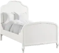 Kelly White Twin Bed
