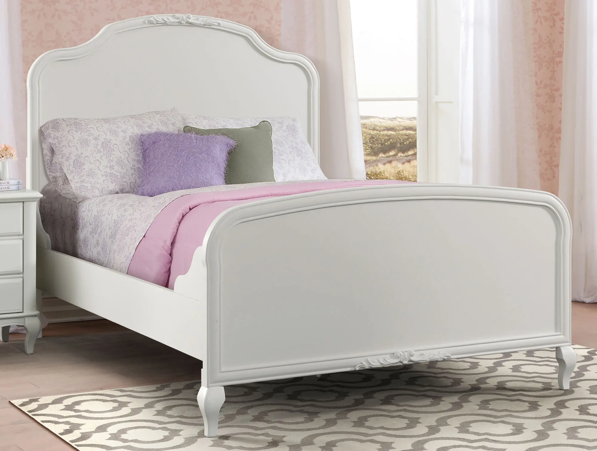 Kelly White Twin Bed-2