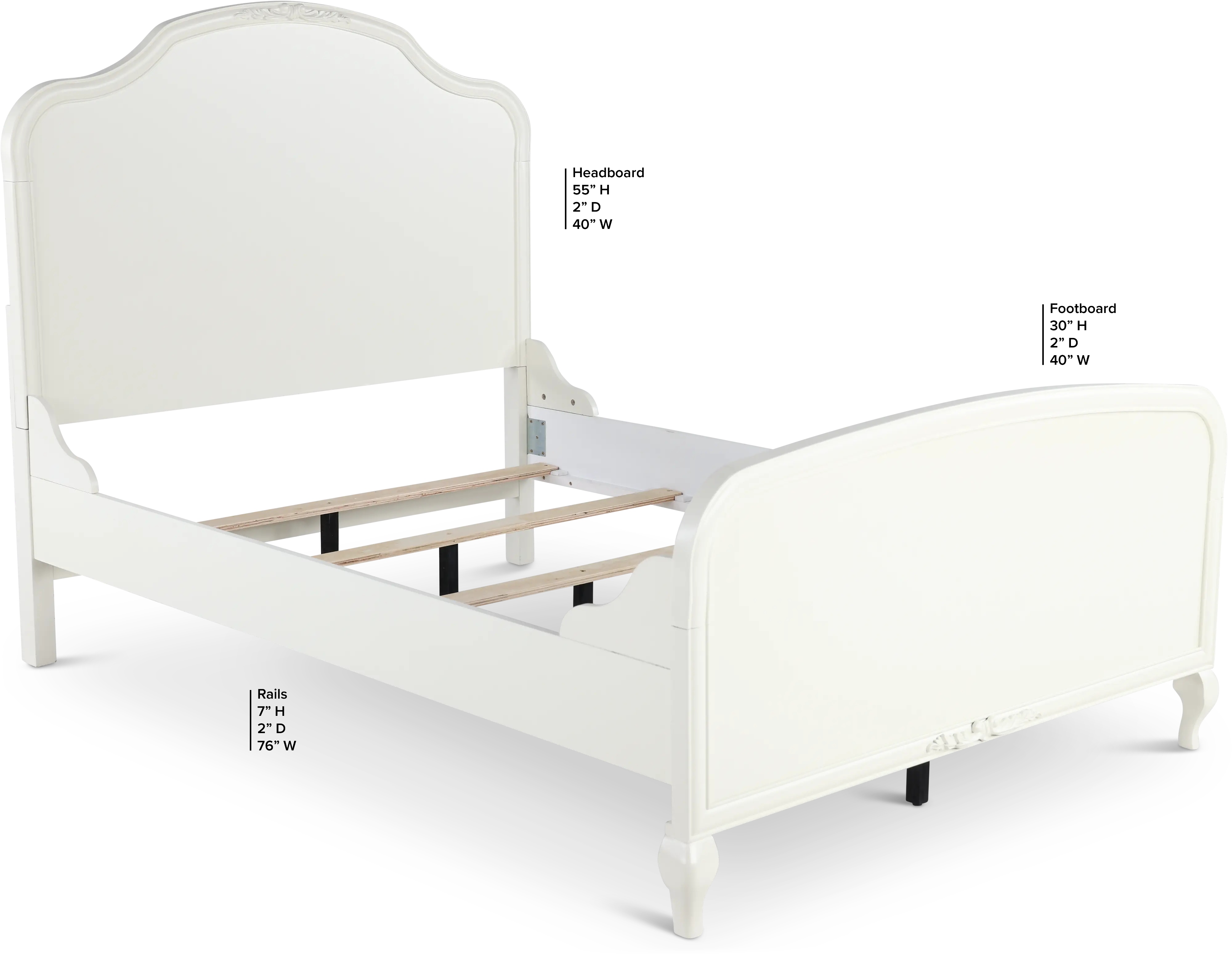 Kelly White Twin Bed-3