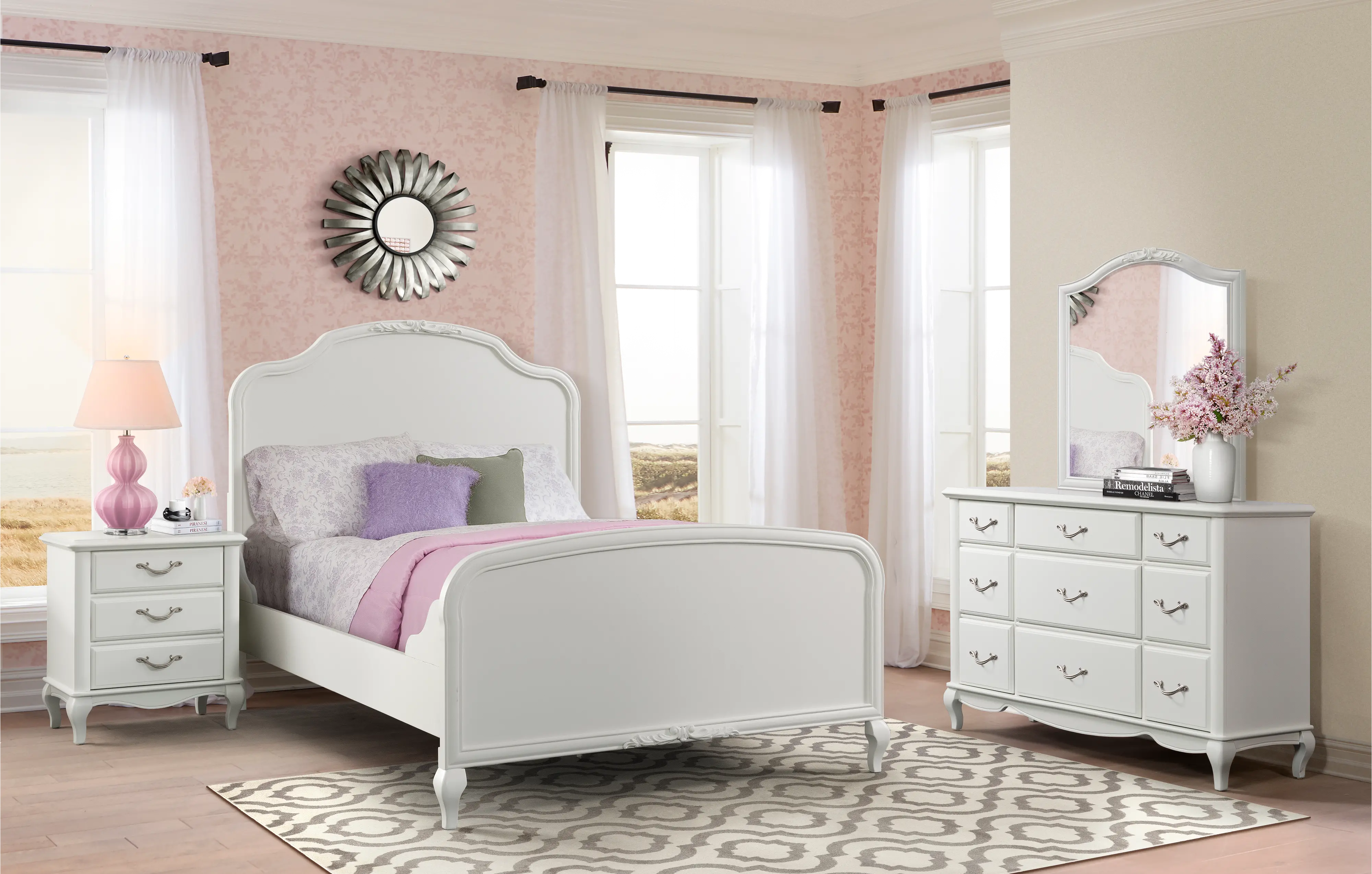 Kelly White 4 Piece Twin Bedroom Set-1