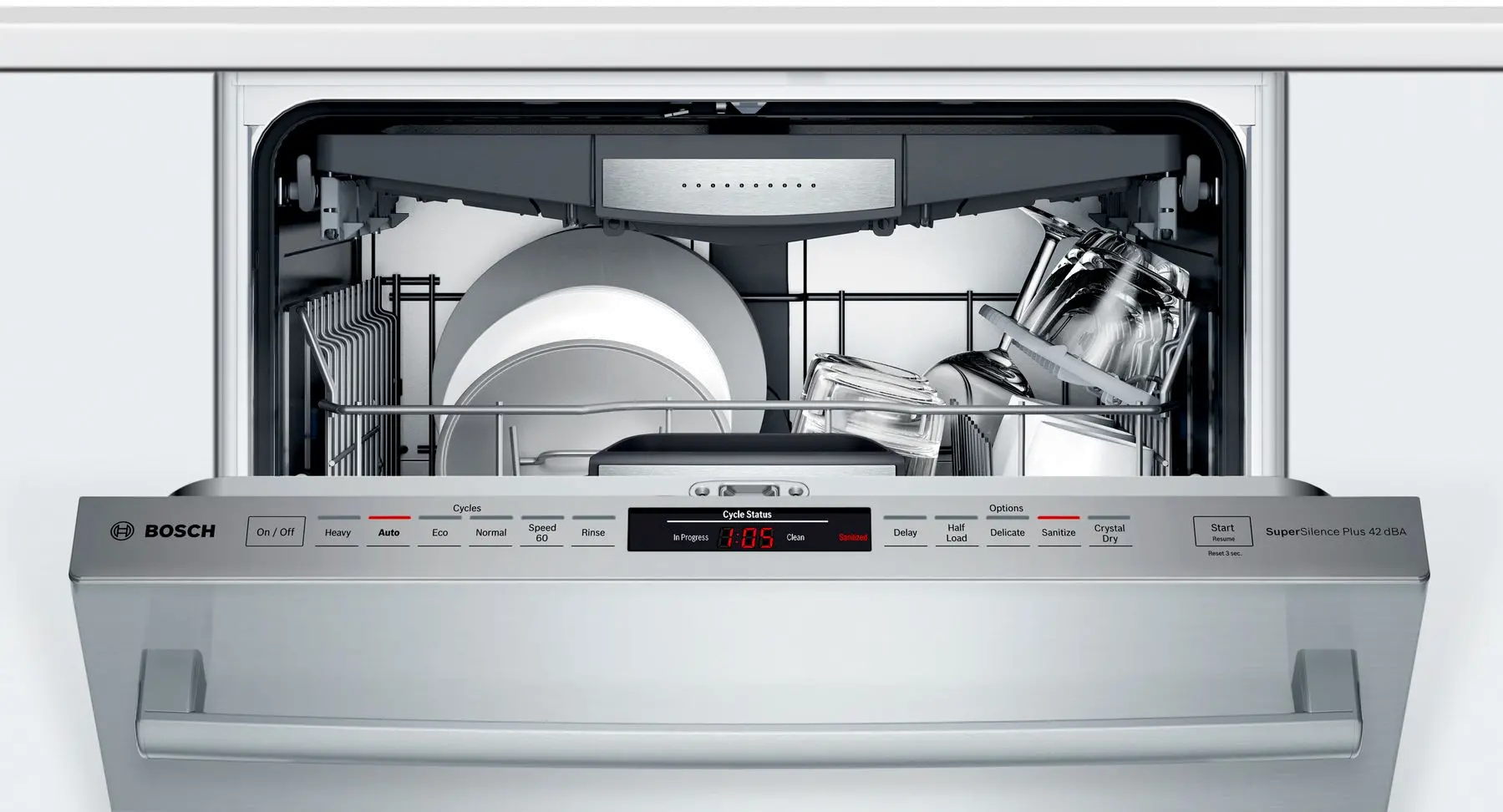 SHXM78Z55N Bosch 800 Series Top Control Dishwasher - Stainless Steel-4