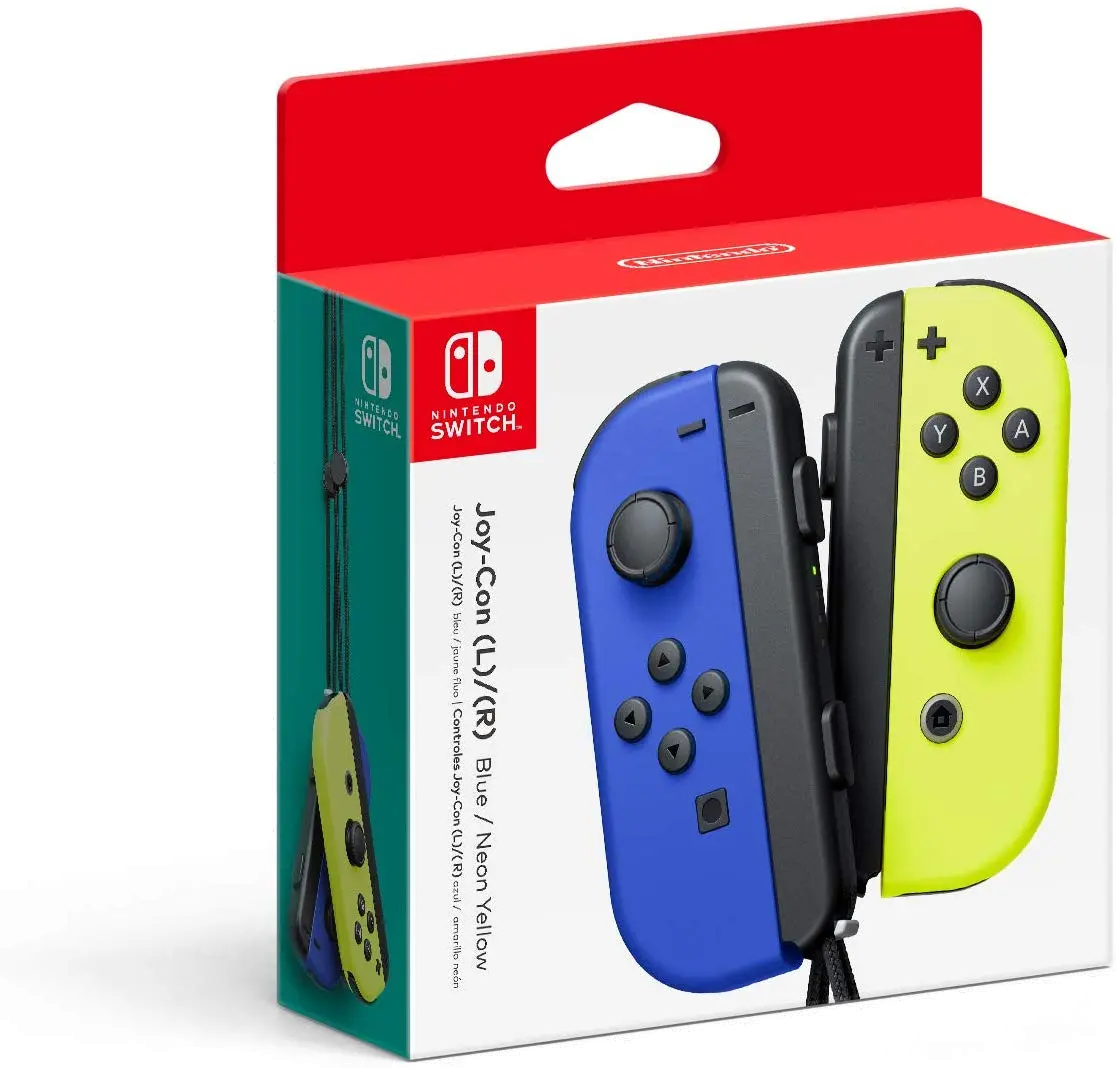 SWI/J-C_BLU(L)YLW(R) Nintendo Switch Joy-Con Controller - Blue/Yellow-2