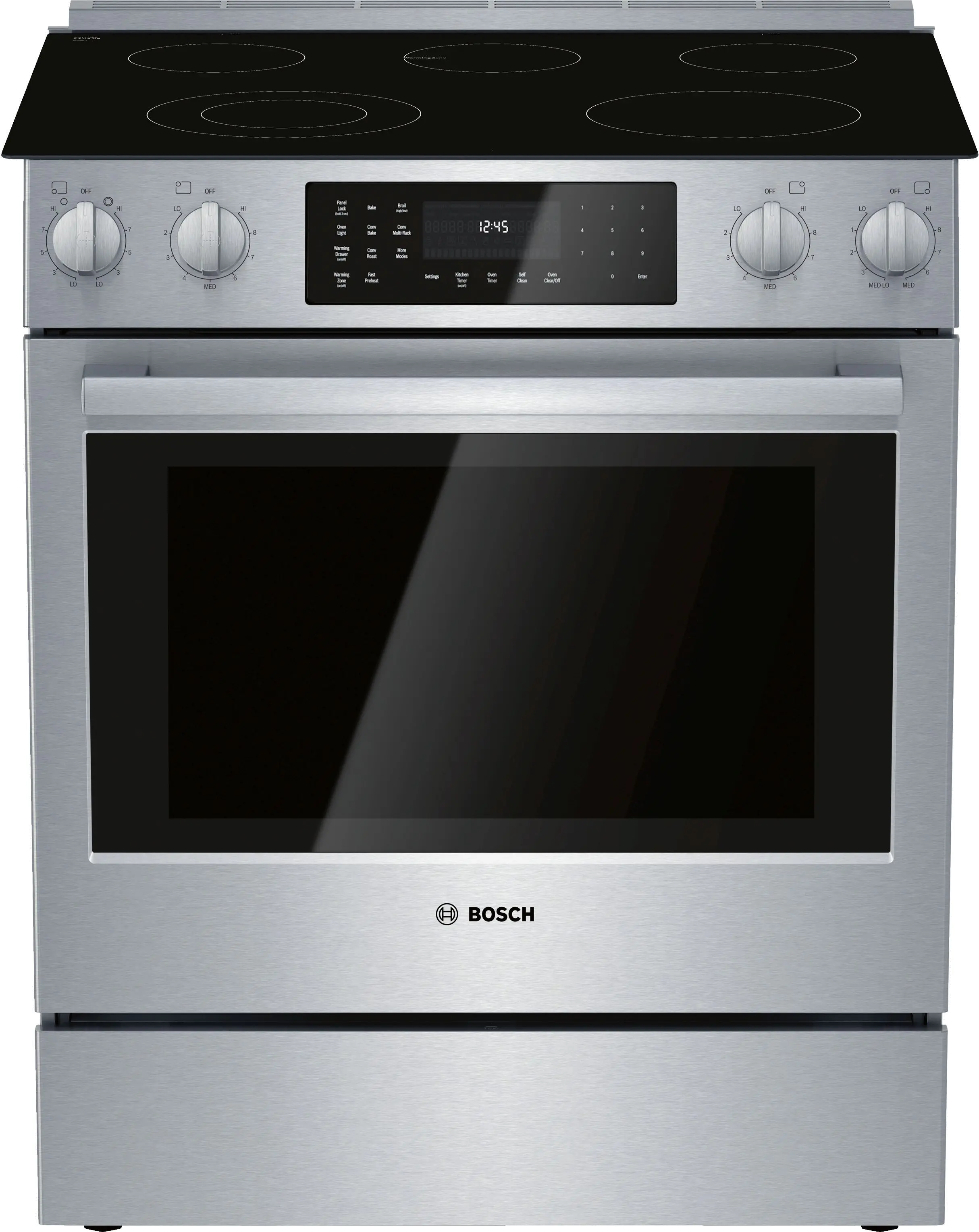HEI8056U Bosch 4.6 cu. ft. Electric Convection Slide In Range - 30 Inch Stainless Steel-1