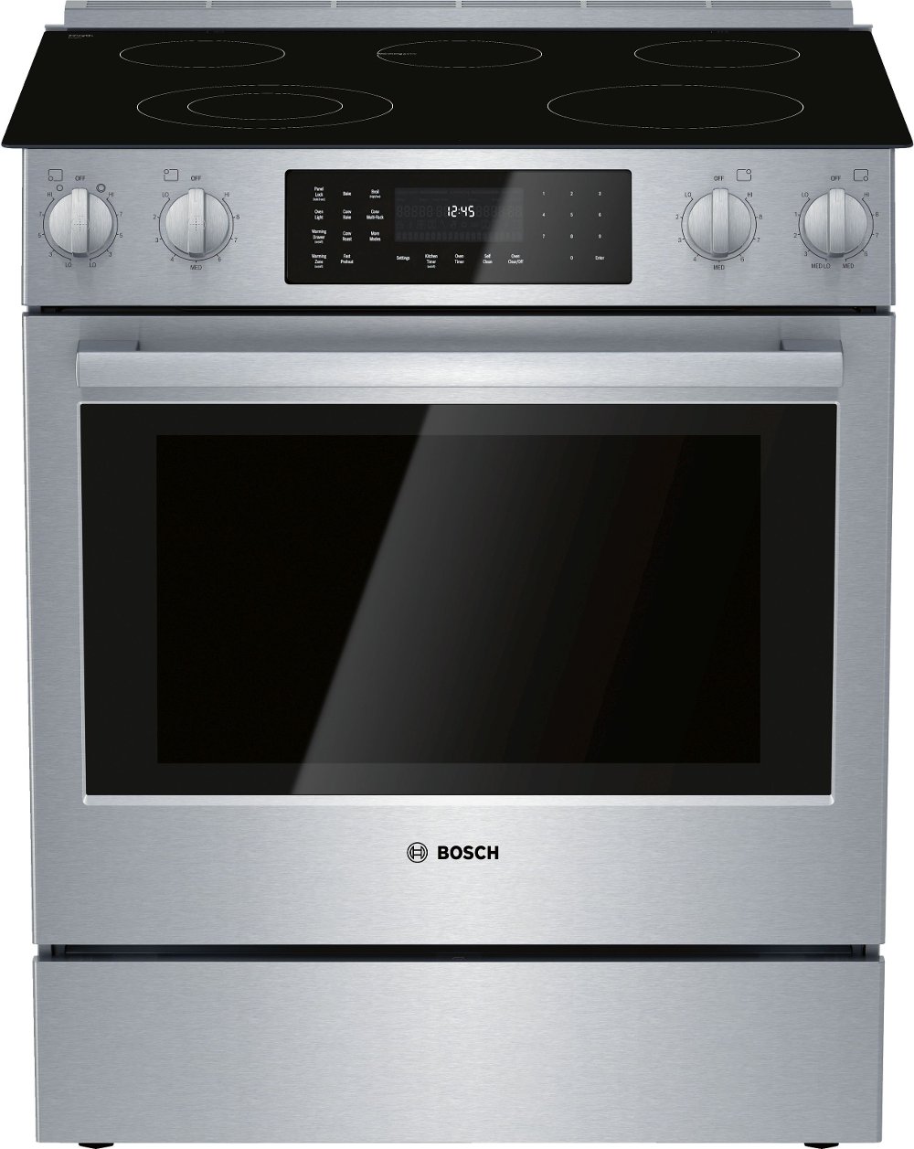 Bosch 4.6 cu. ft. Electric Convection Slide In Range - 30 Inch Stainless Steel