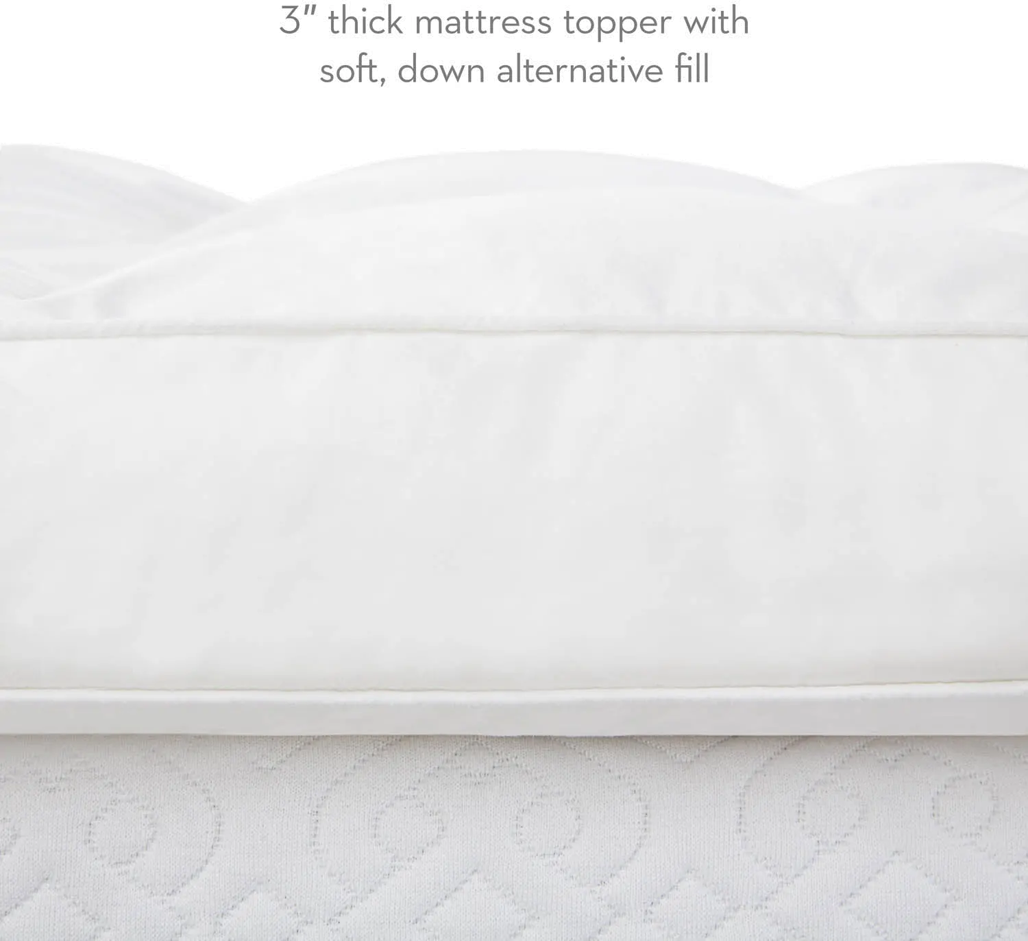 Malouf 3 Inch Twin-XL Down Alternative Mattress Topper-6