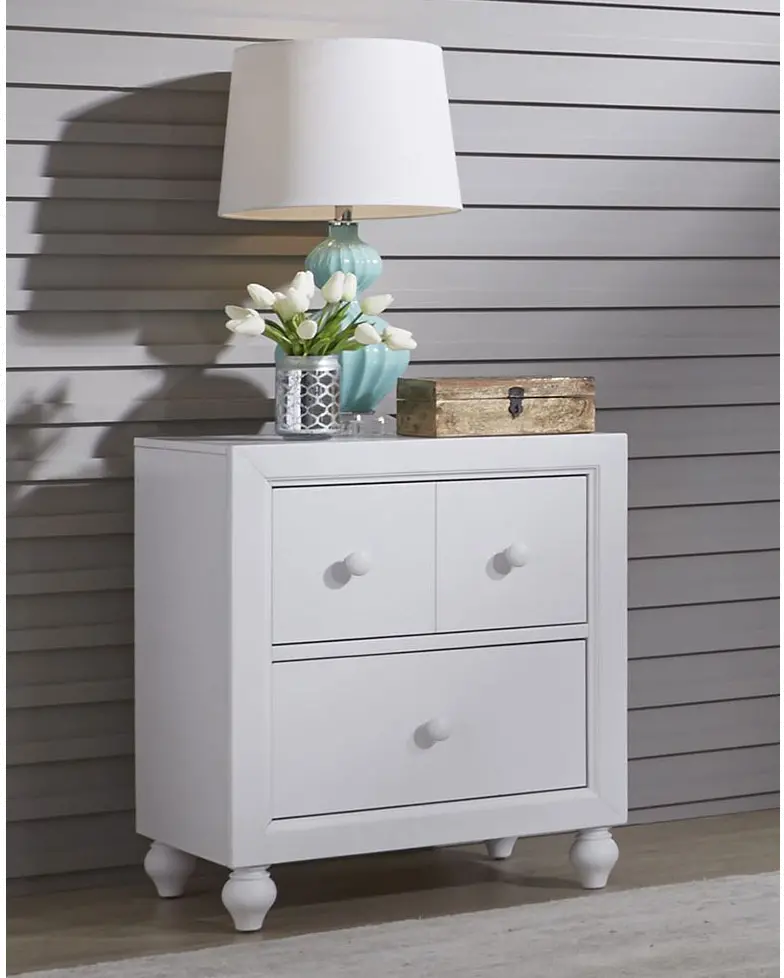 4PC:523/BEDROOM3/3 Cottage View White 4 Piece Twin Bedroom Set-2