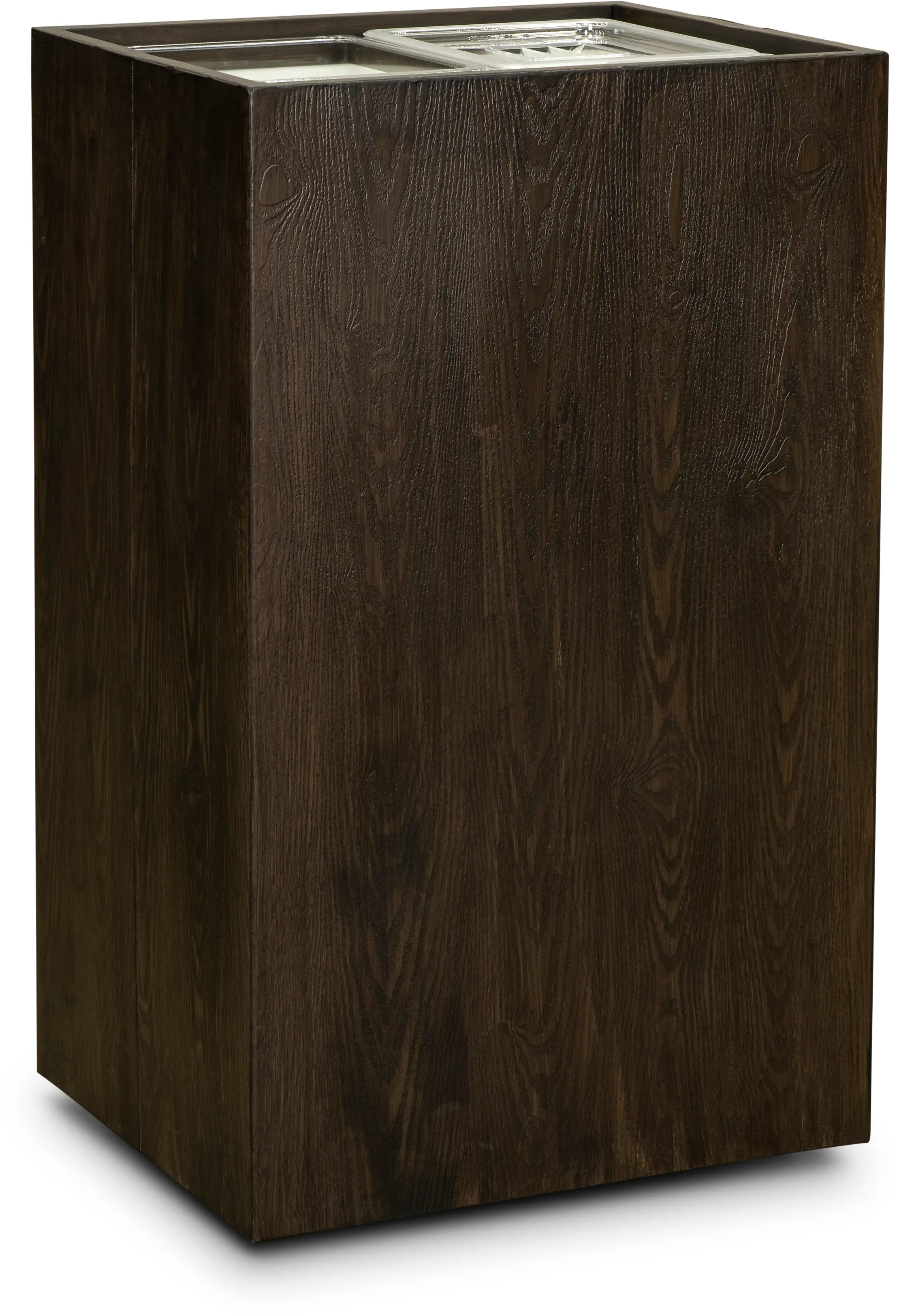 Adeline Dark Brown End Table Chip and Dip Stand-1