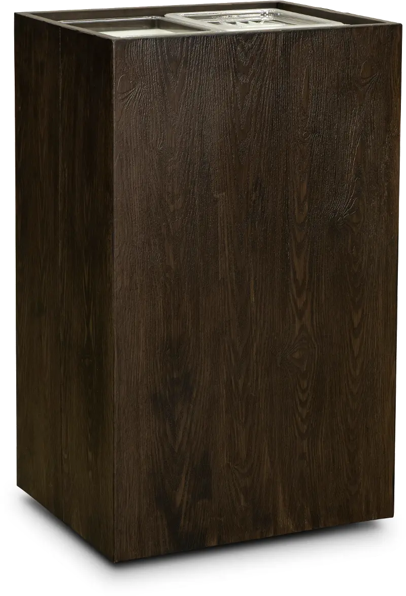 Adeline Dark Brown End Table Chip and Dip Stand